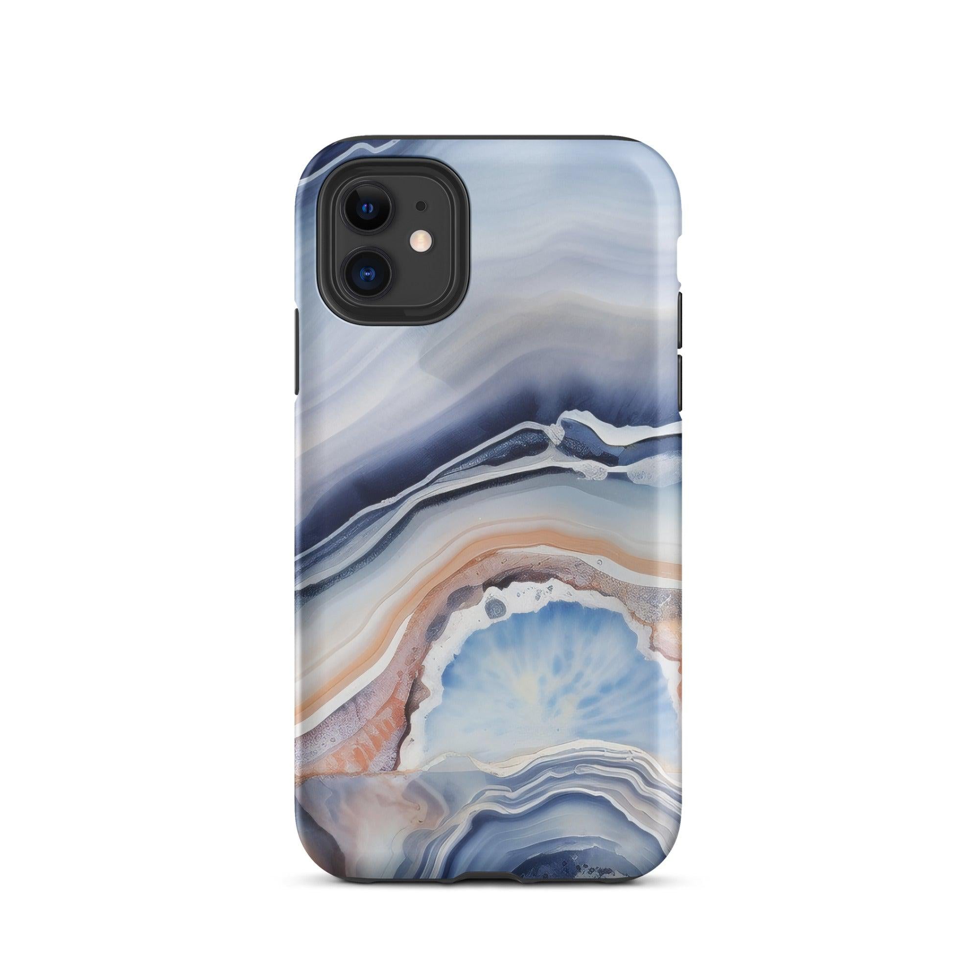 Light Blue Agate Rock iPhone Case by Visual Verse - Image 2