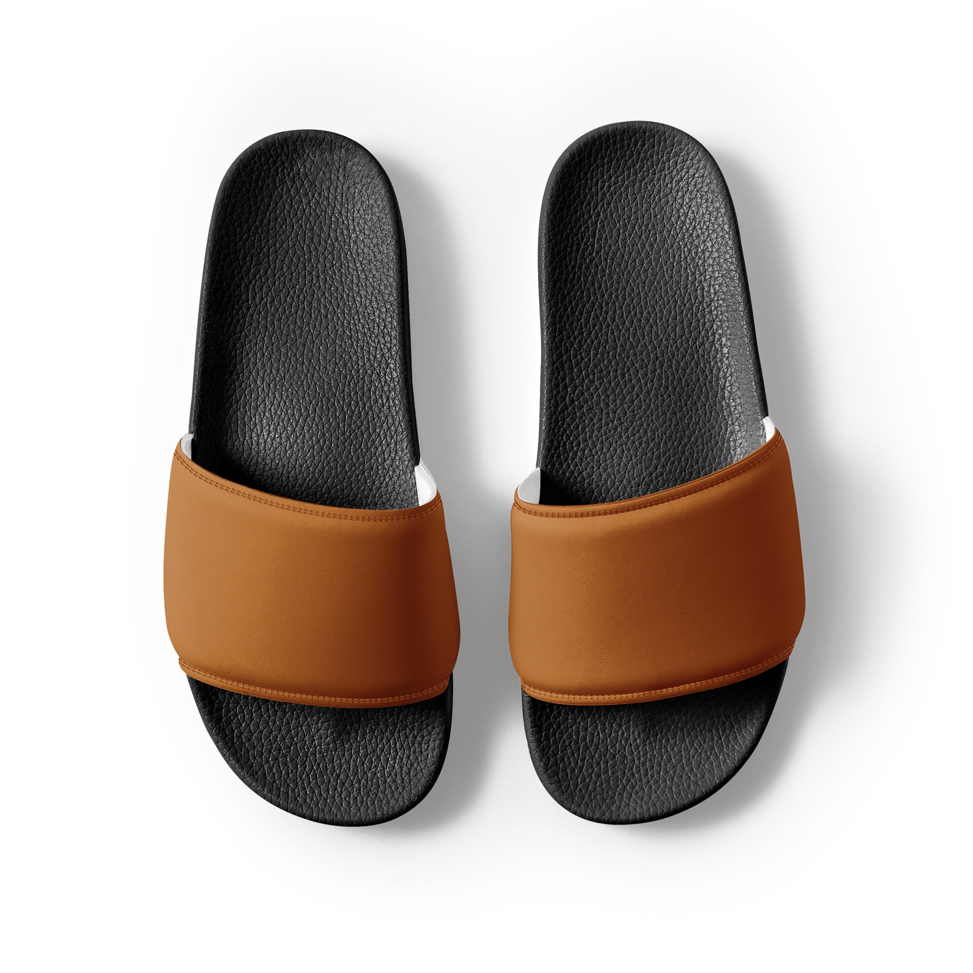 Light Brown Color Men's Slides by Visual Verse - Image 2