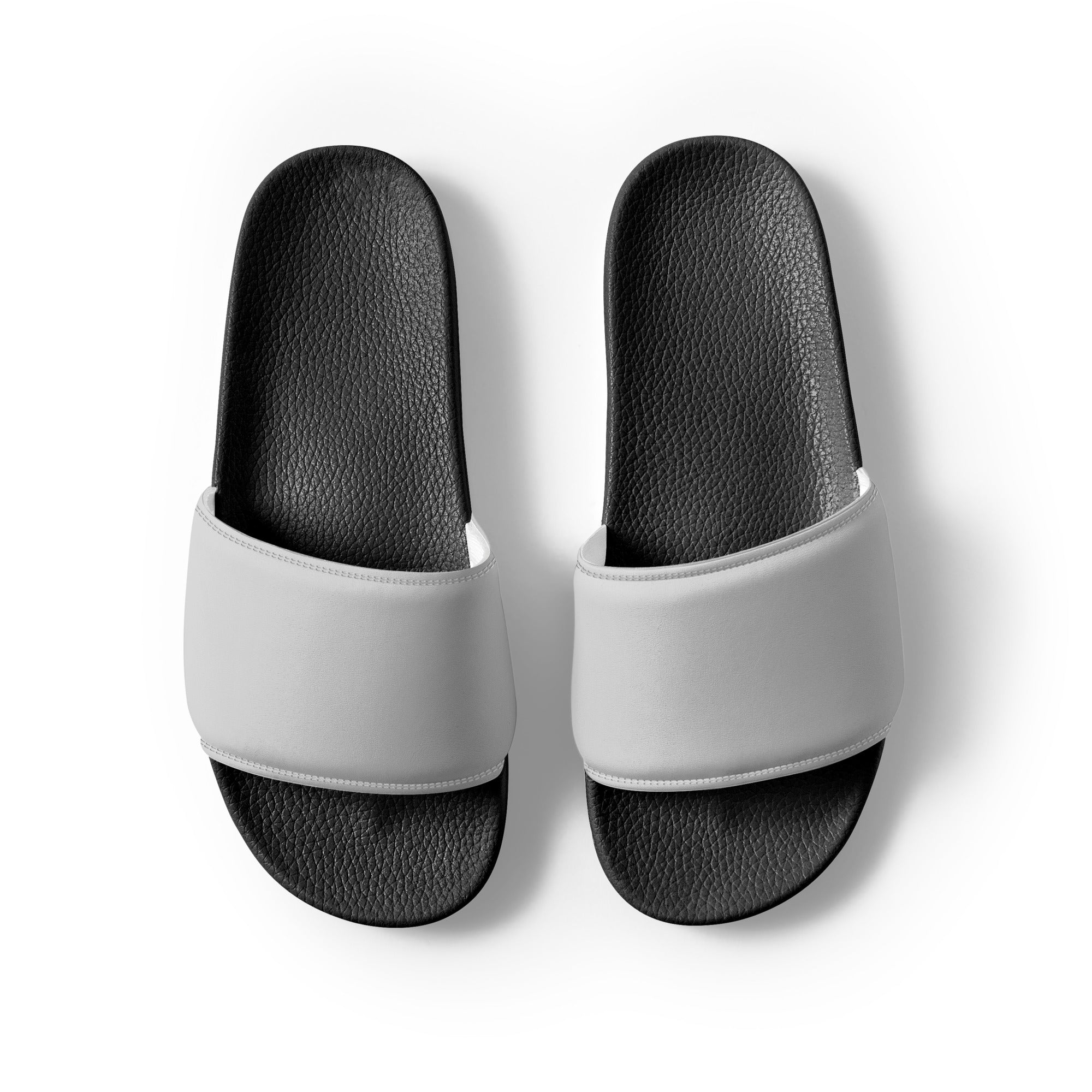 Light Gray Color Men's Slides by Visual Verse - Image 2