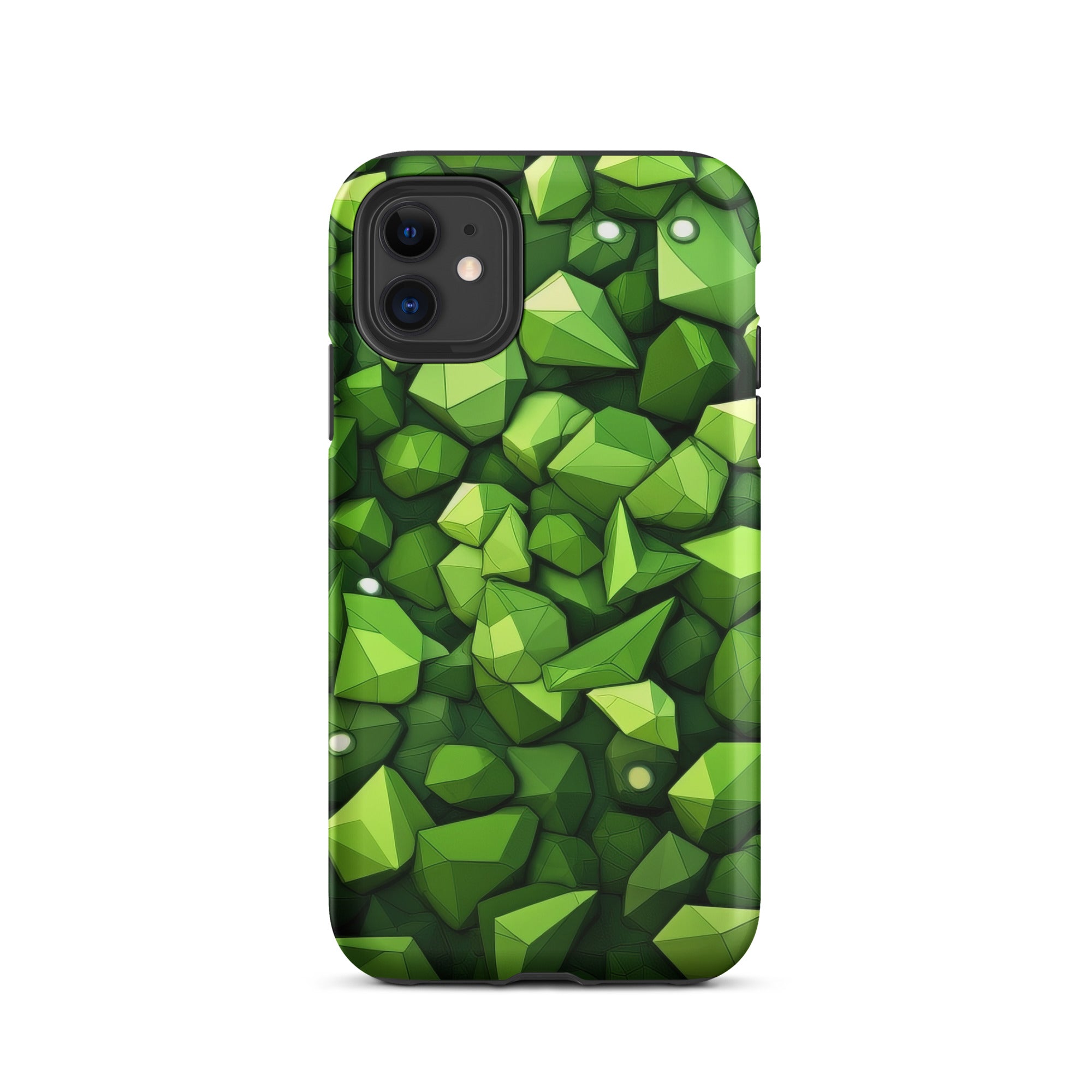 Light Green Rocks Abstract iPhone Case by Visual Verse - Image 2