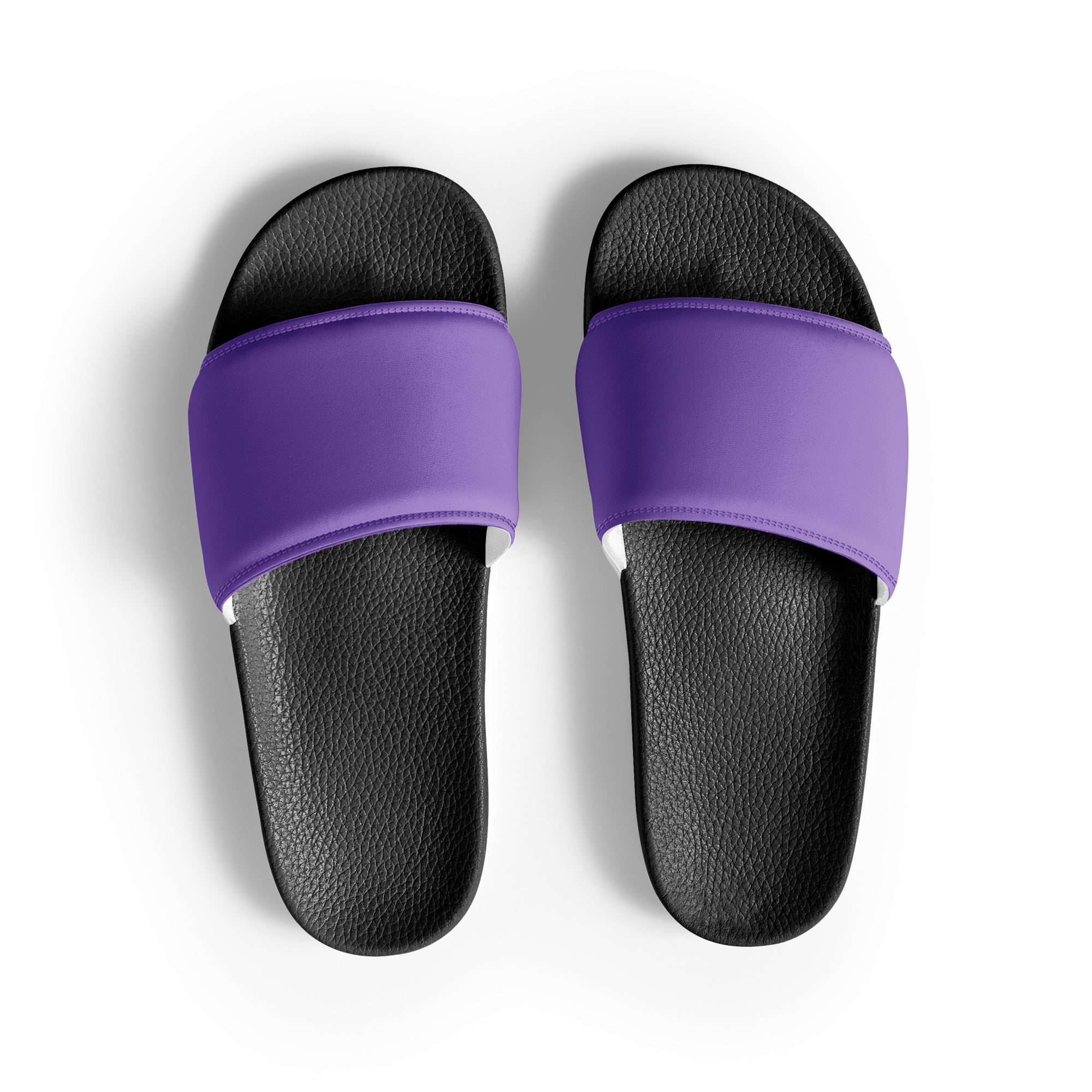 Lilac Bush Color Men's Slides by Visual Verse - Image 1