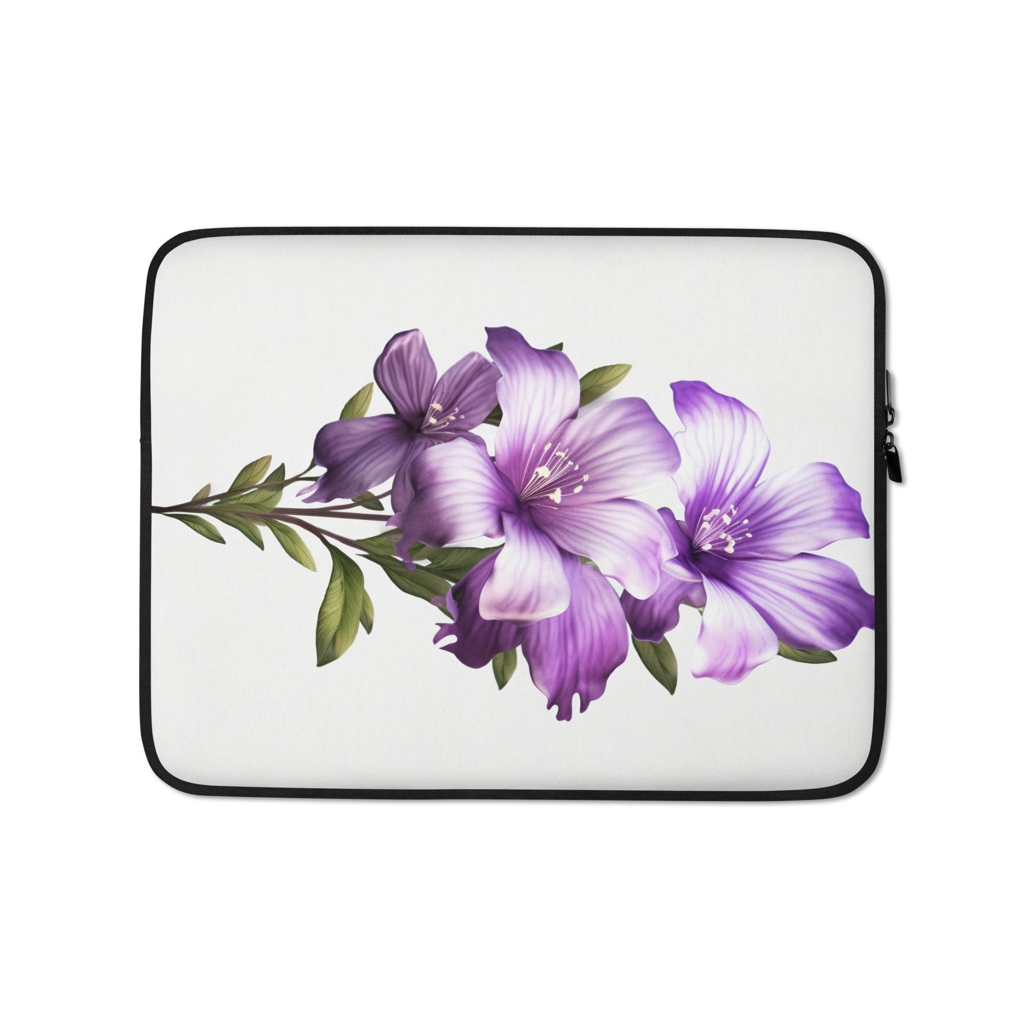 Lilac Flower Laptop Sleeve by Visual Verse - Image 2