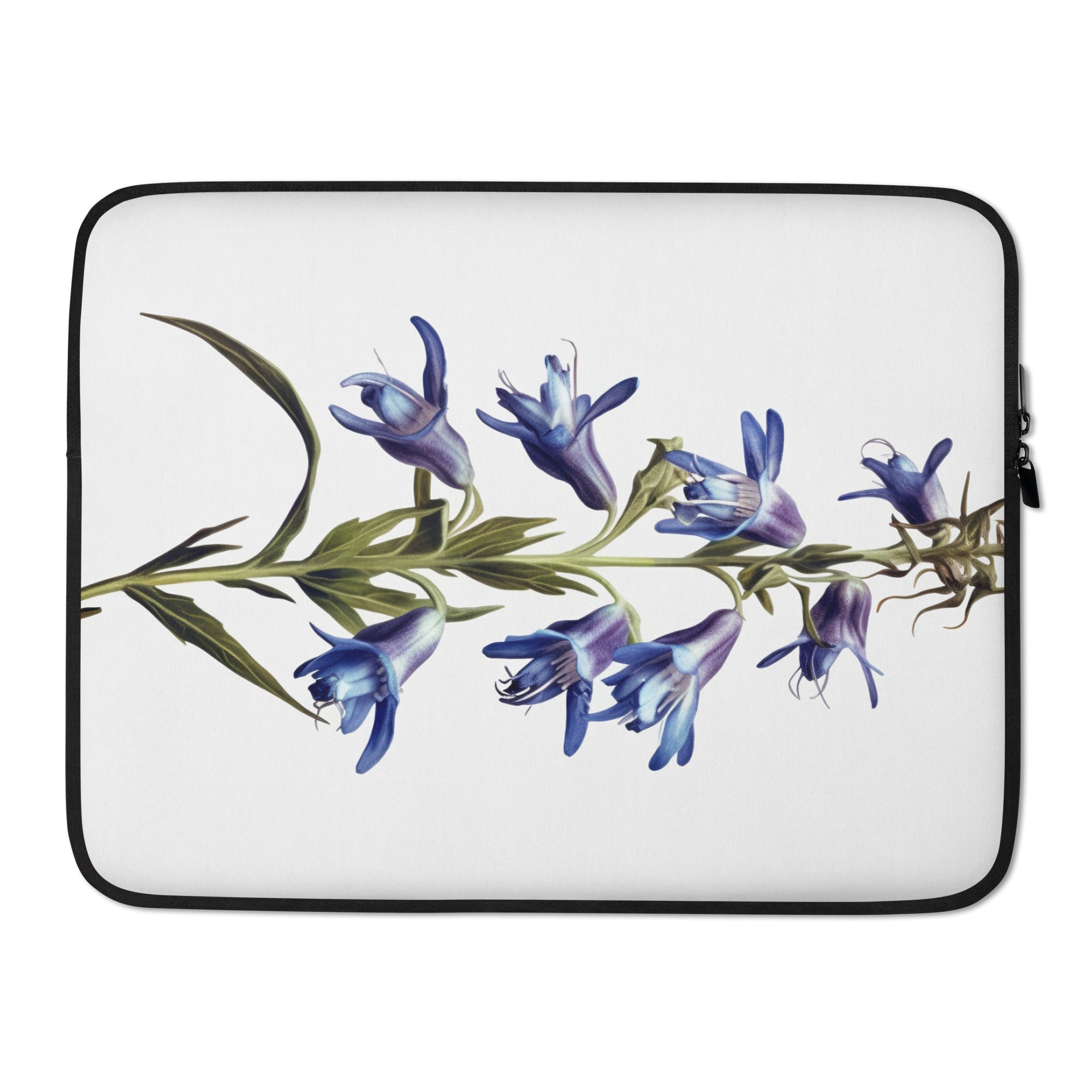 Lobelia Flower Laptop Sleeve by Visual Verse - Image 1