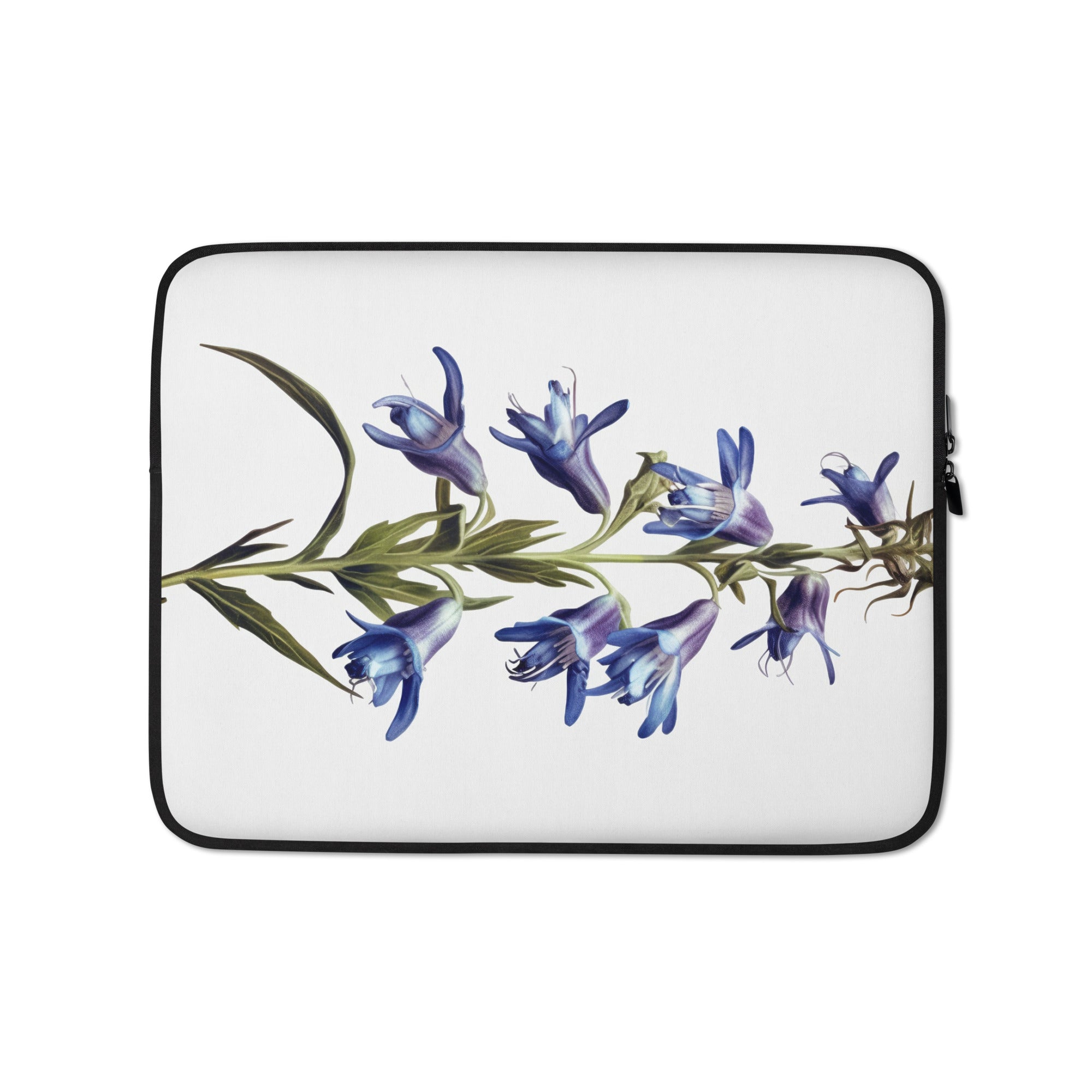 Lobelia Flower Laptop Sleeve by Visual Verse - Image 2