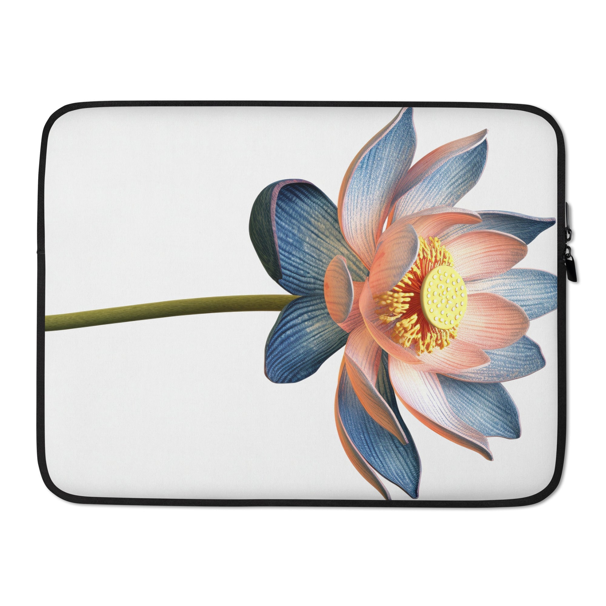 Lotus Flower Laptop Sleeve by Visual Verse - Image 1