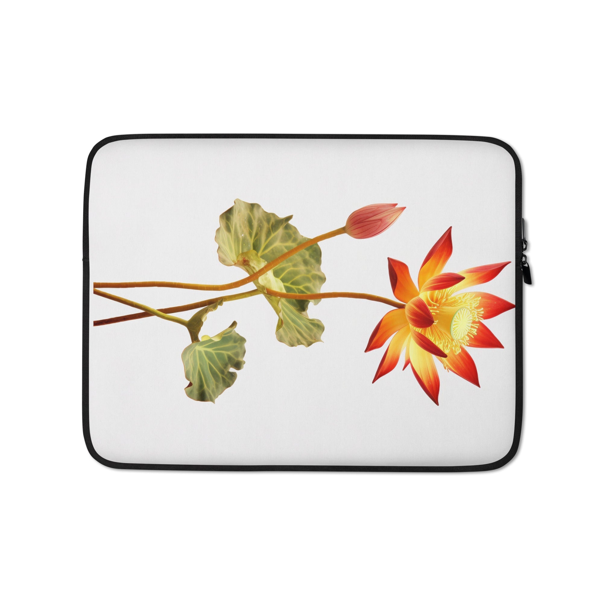 Lotus Vine Flower Laptop Sleeve by Visual Verse - Image 2