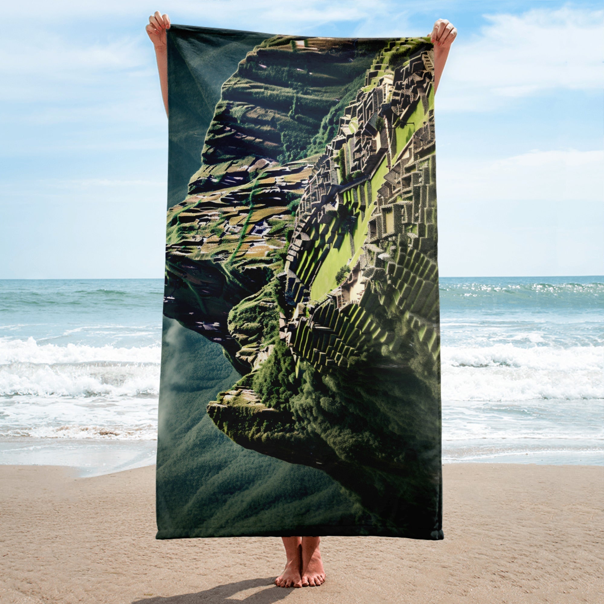 Machu Picchu Peru Beach Towel by Visual Verse - Image 2