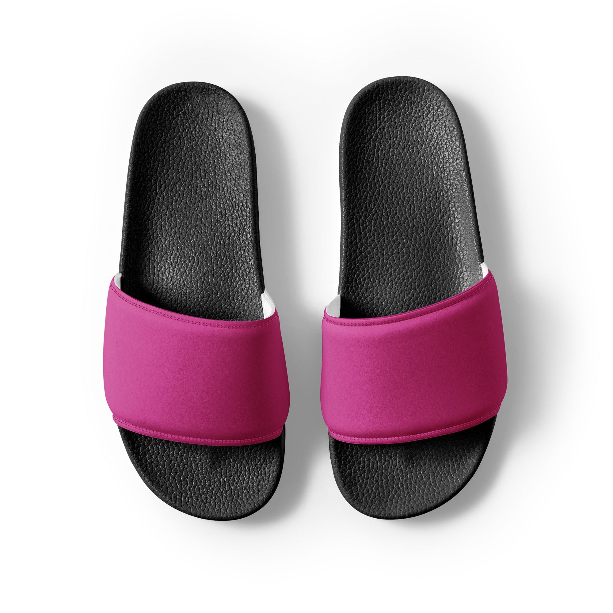 Magenta Pink Color Women's Slides by Visual Verse - Image 2