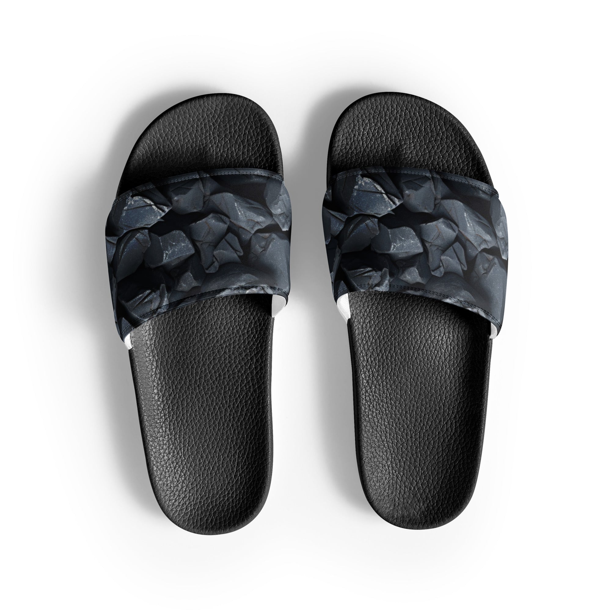 Magnetite Rock Men's Slides by Visual Verse - Image 1