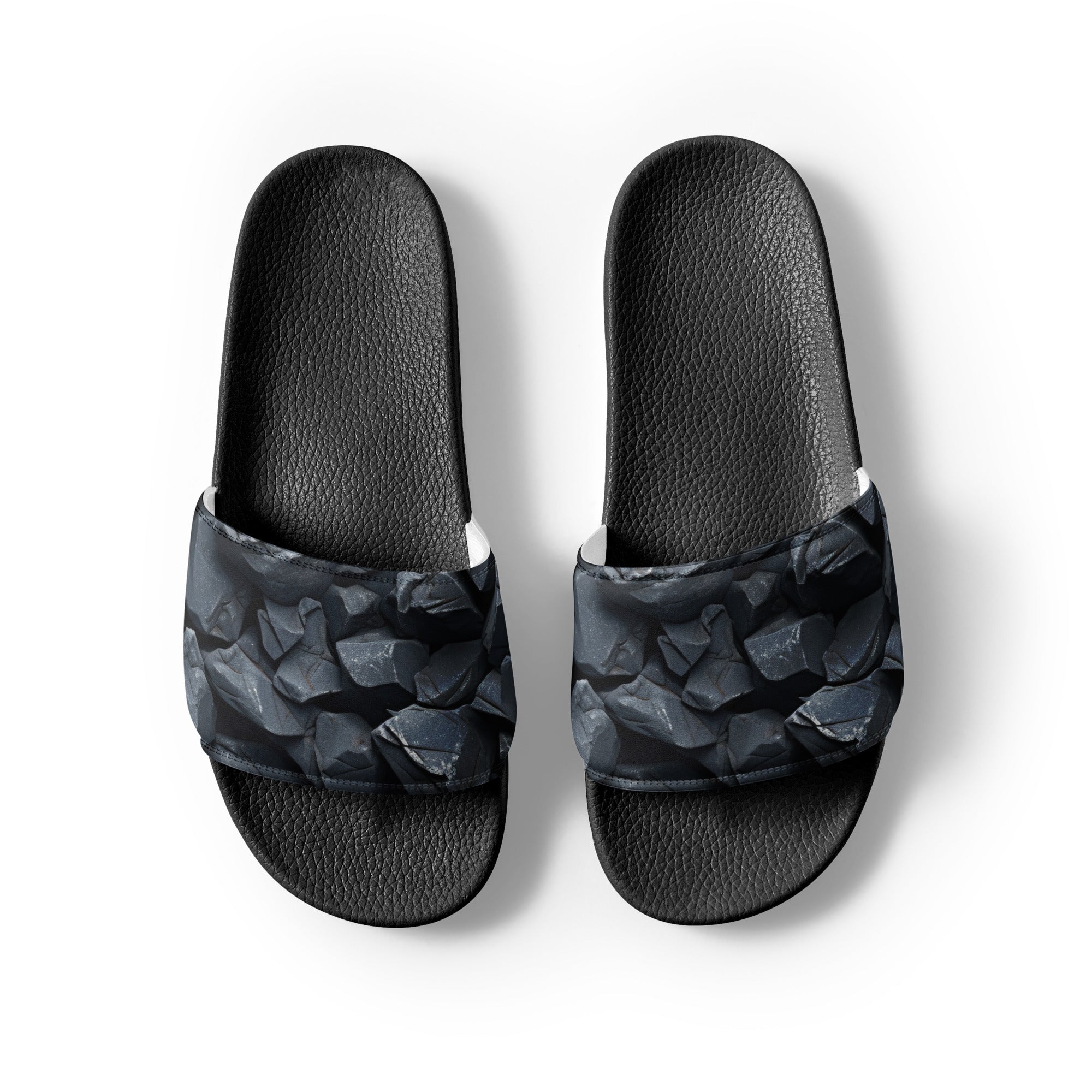 Magnetite Rock Men's Slides by Visual Verse - Image 2