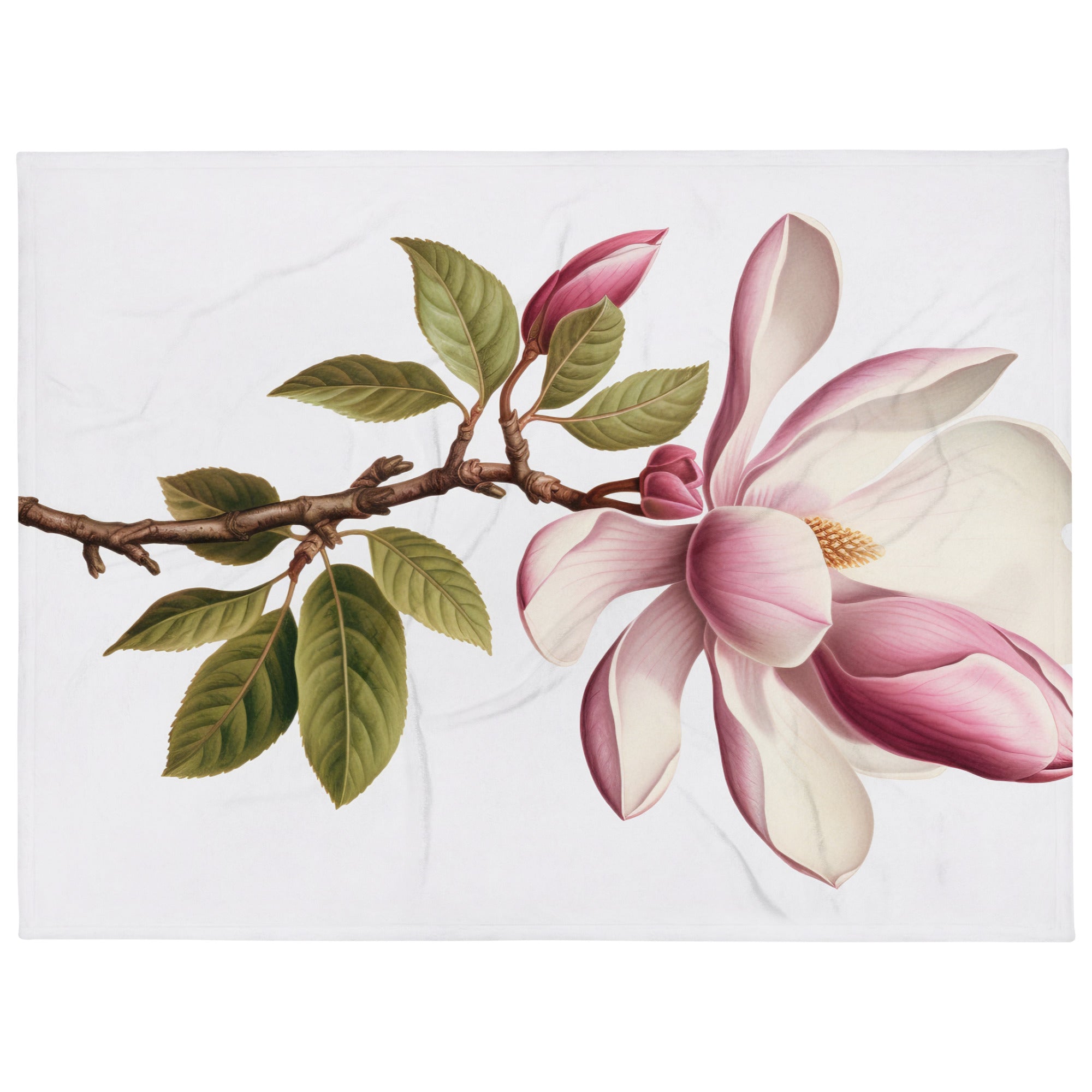 Magnolia Flower Blanket by Visual Verse - Image 1