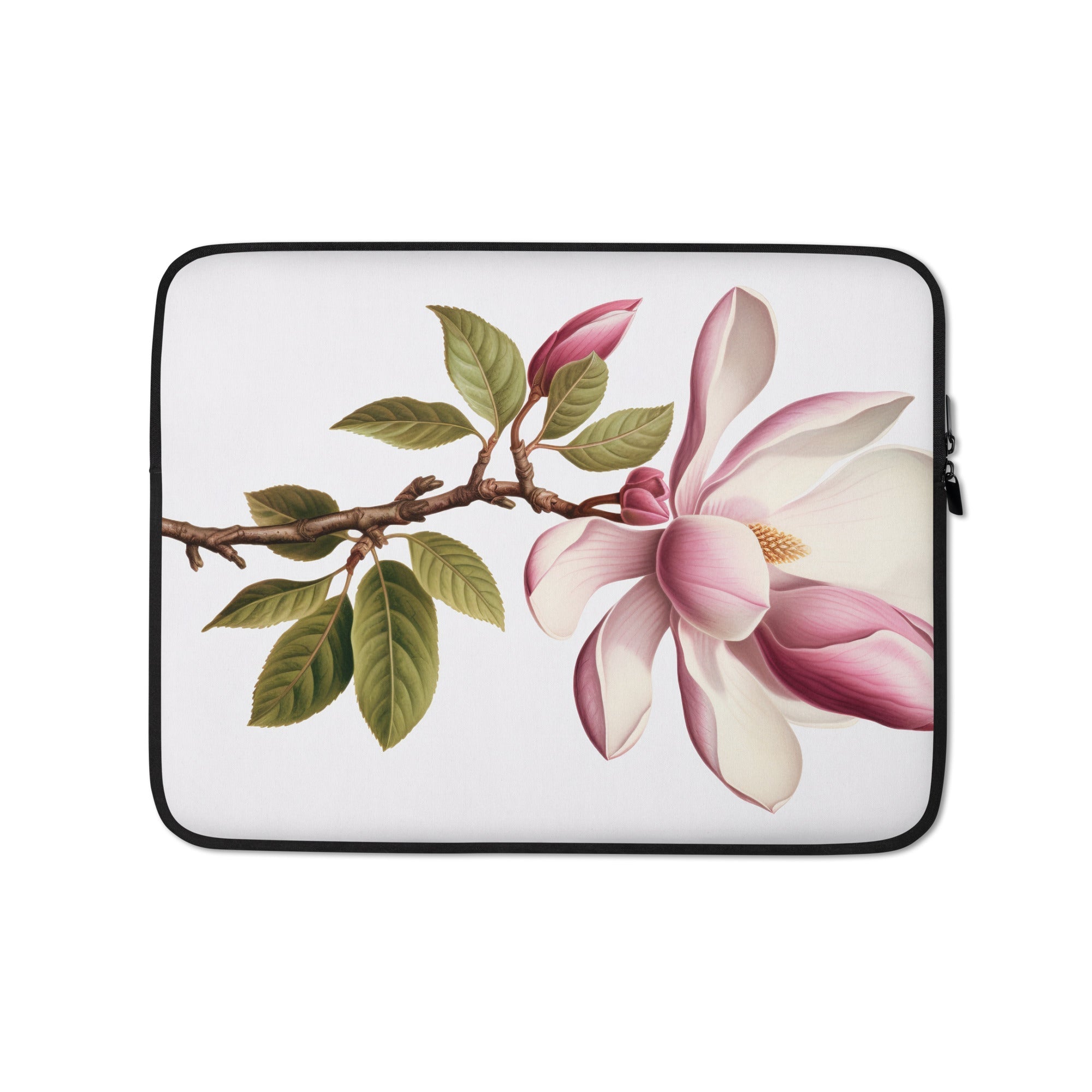 Magnolia Flower Laptop Sleeve by Visual Verse - Image 2