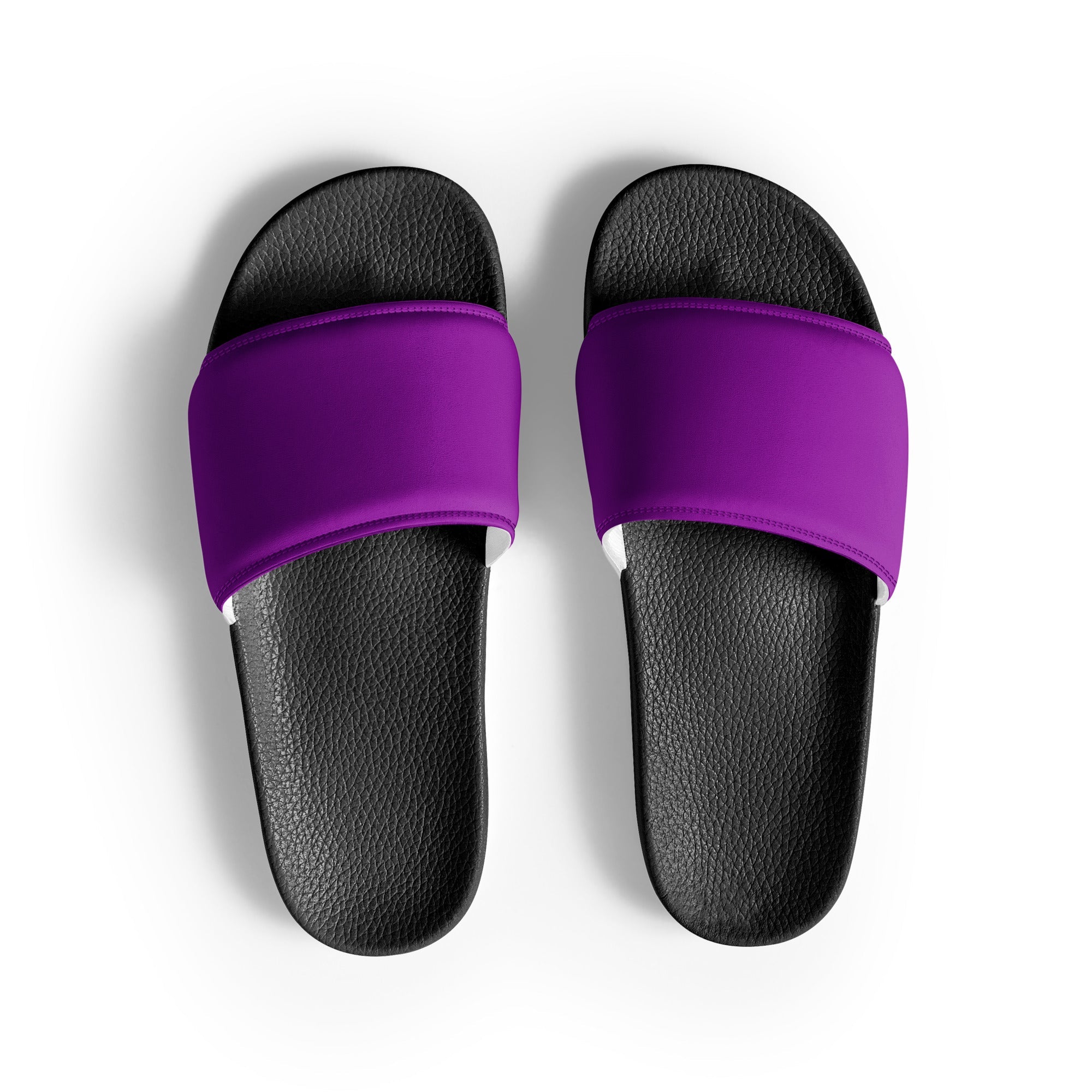 Mauveine Color Men's Slides by Visual Verse - Image 1