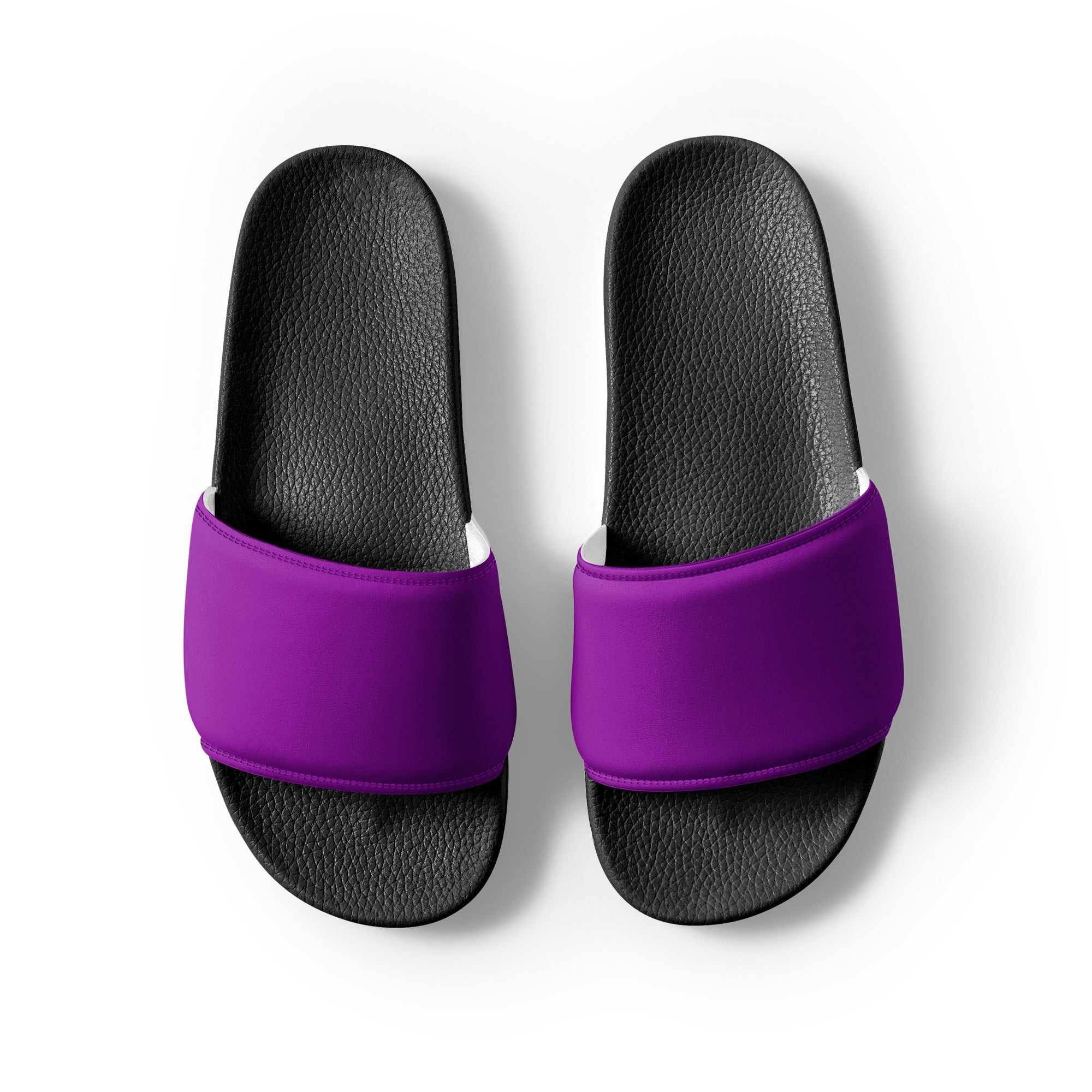 Mauveine Color Men's Slides by Visual Verse - Image 2