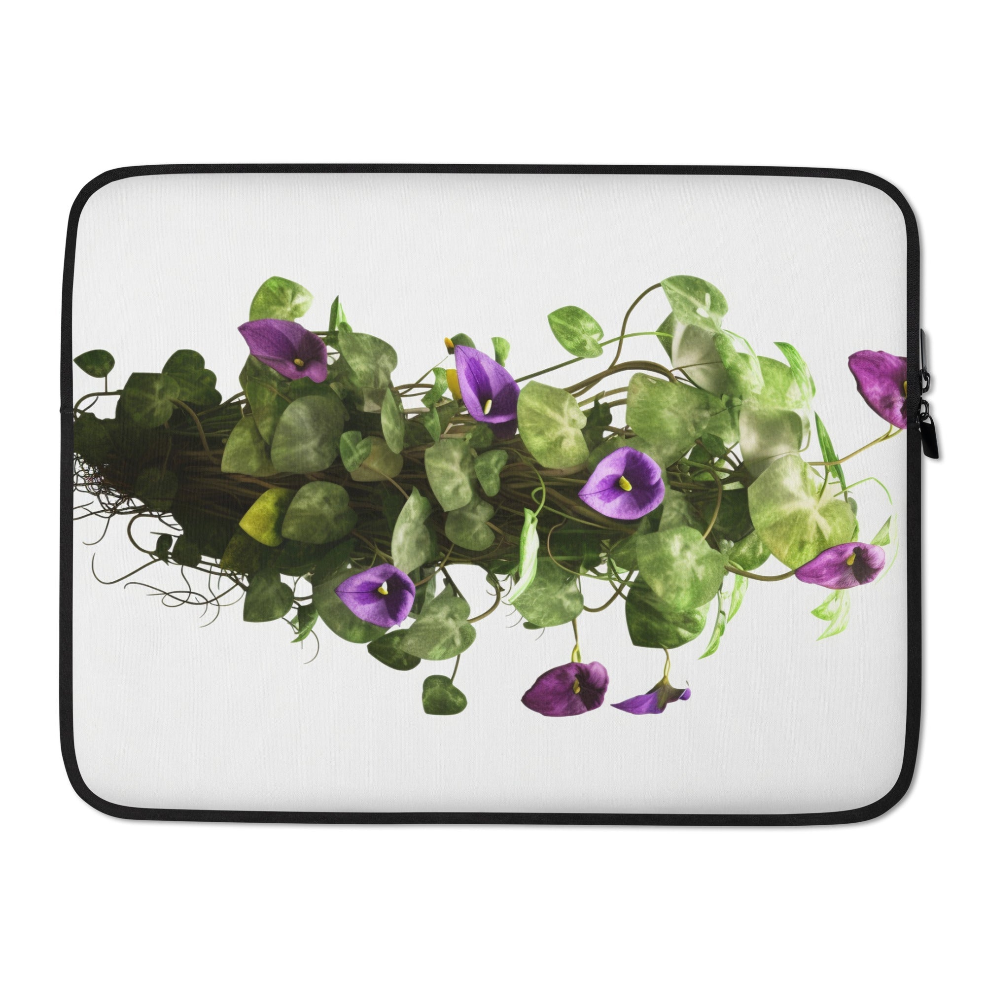 Money Plant Flower Laptop Sleeve by Visual Verse - Image 1