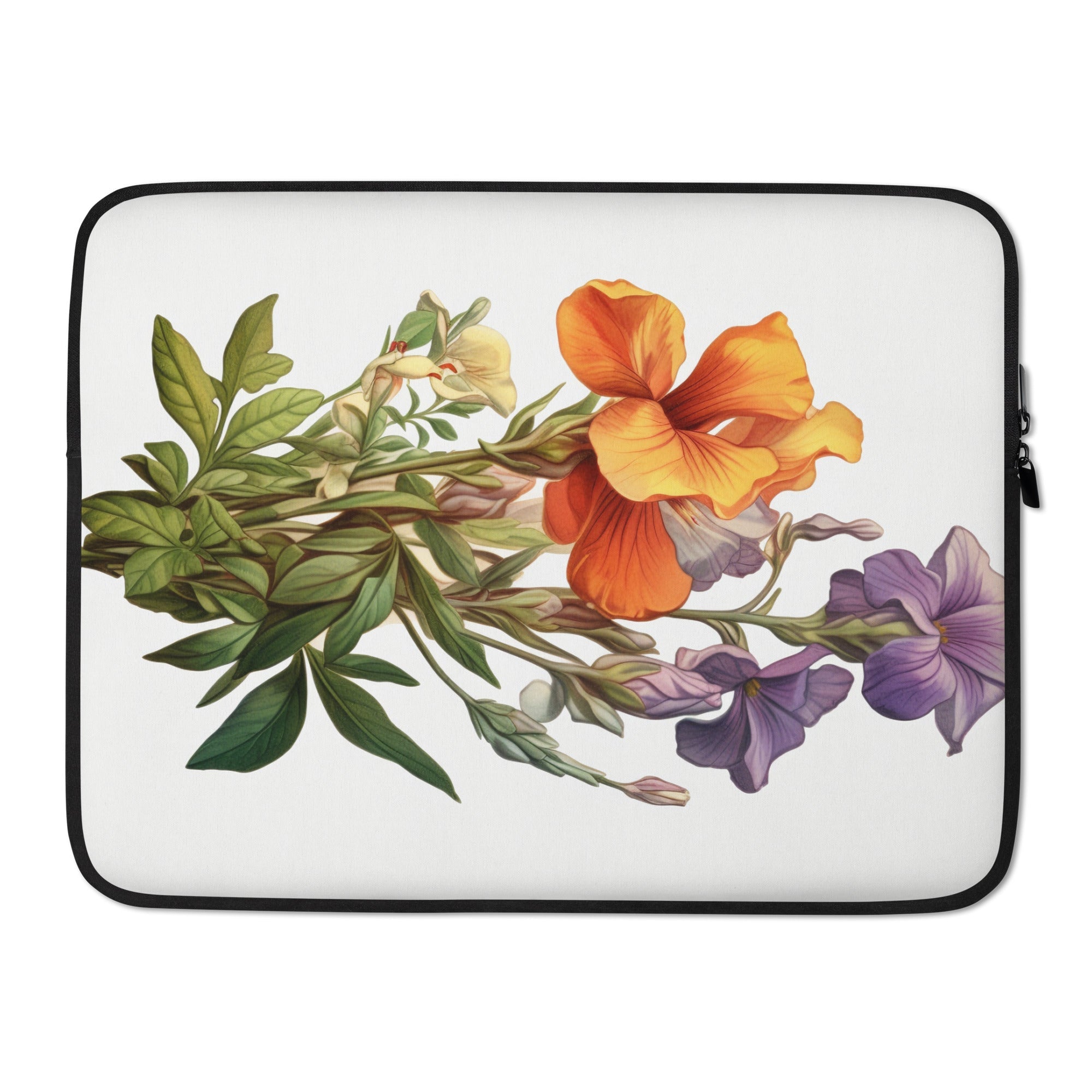 Monkey Flower Laptop Sleeve by Visual Verse - Image 1