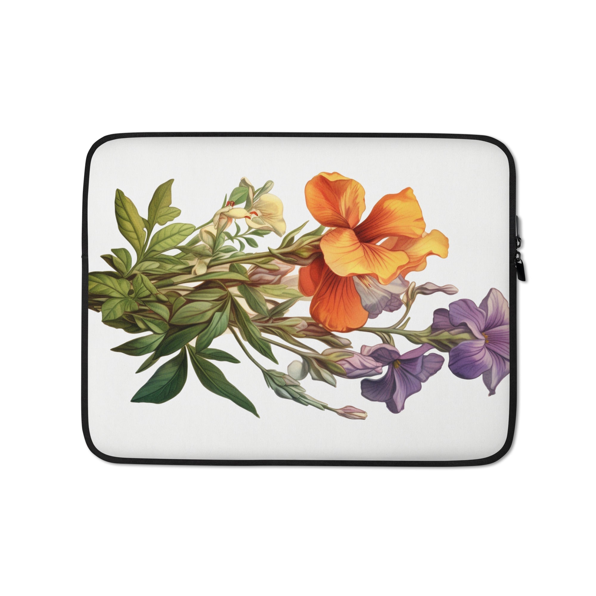 Monkey Flower Laptop Sleeve by Visual Verse - Image 2