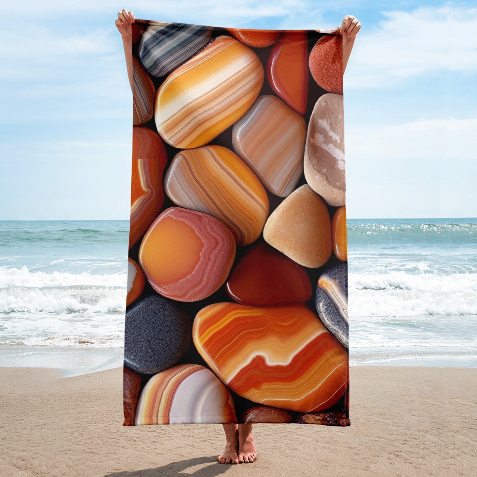 Mookaite Jasper Beach Towel by Visual Verse - Image 1