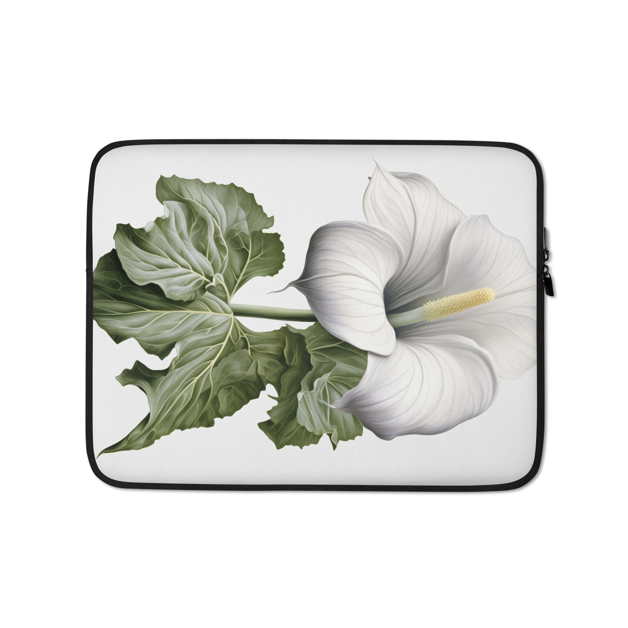 Moonflower Flower Laptop Sleeve by Visual Verse - Image 2