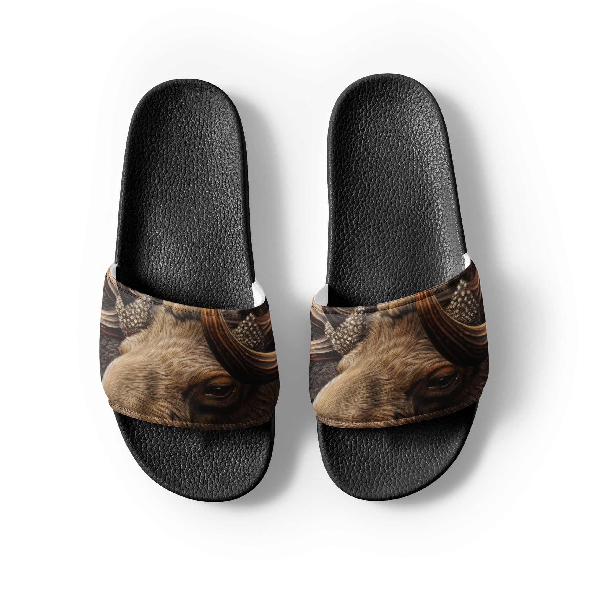 Moose Fur Men's Slides by Visual Verse - Image 2