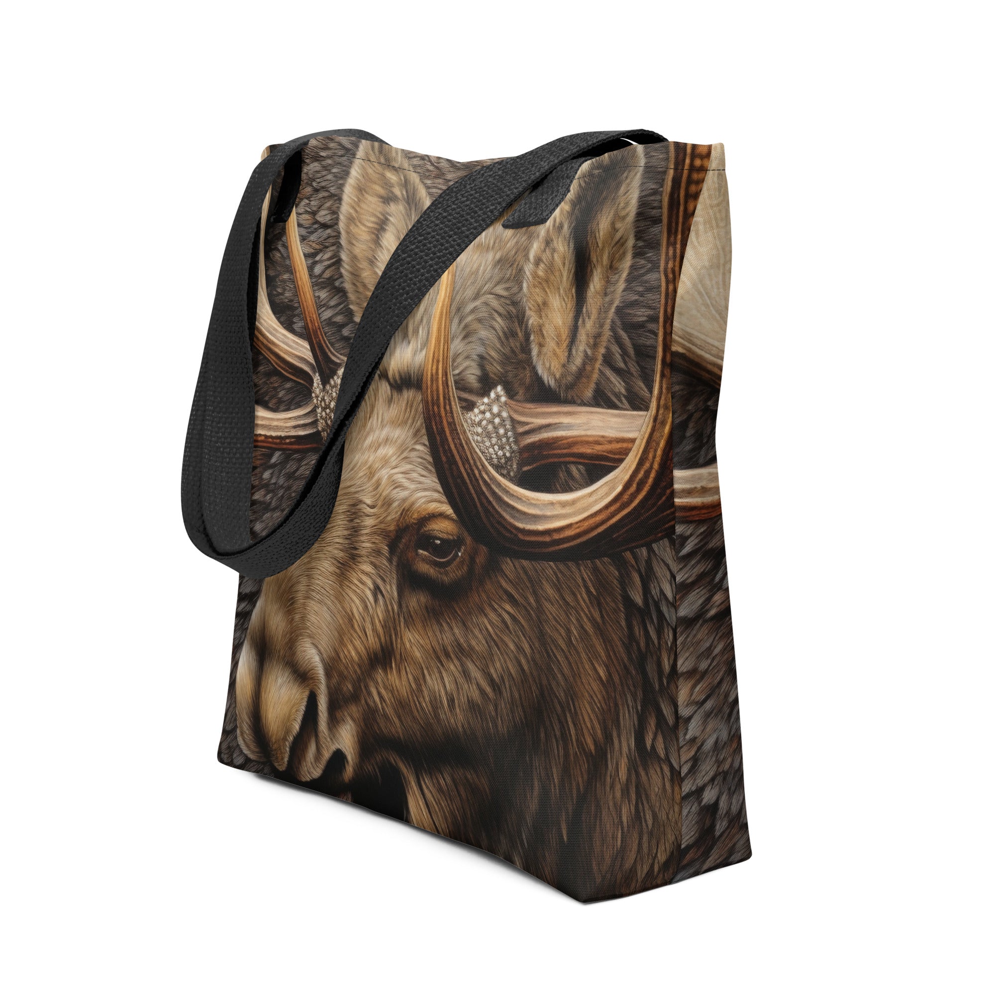 Moose Fur Tote Bag by Visual Verse - Image 1