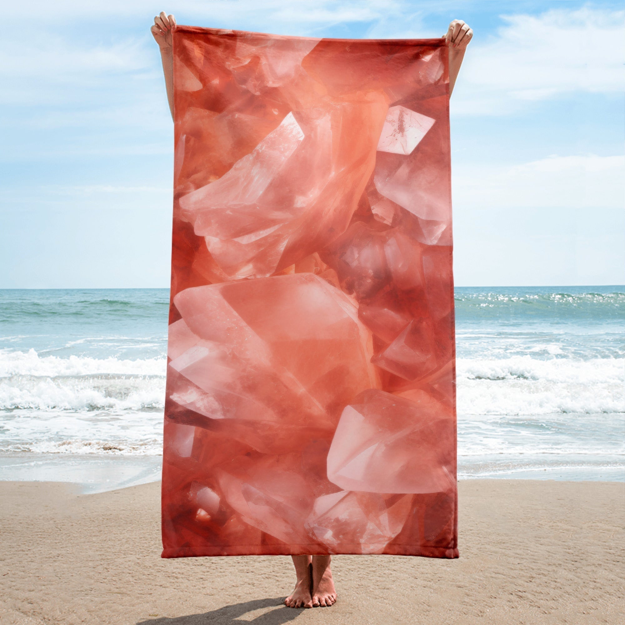 Morganite Rock Beach Towel by Visual Verse - Image 1