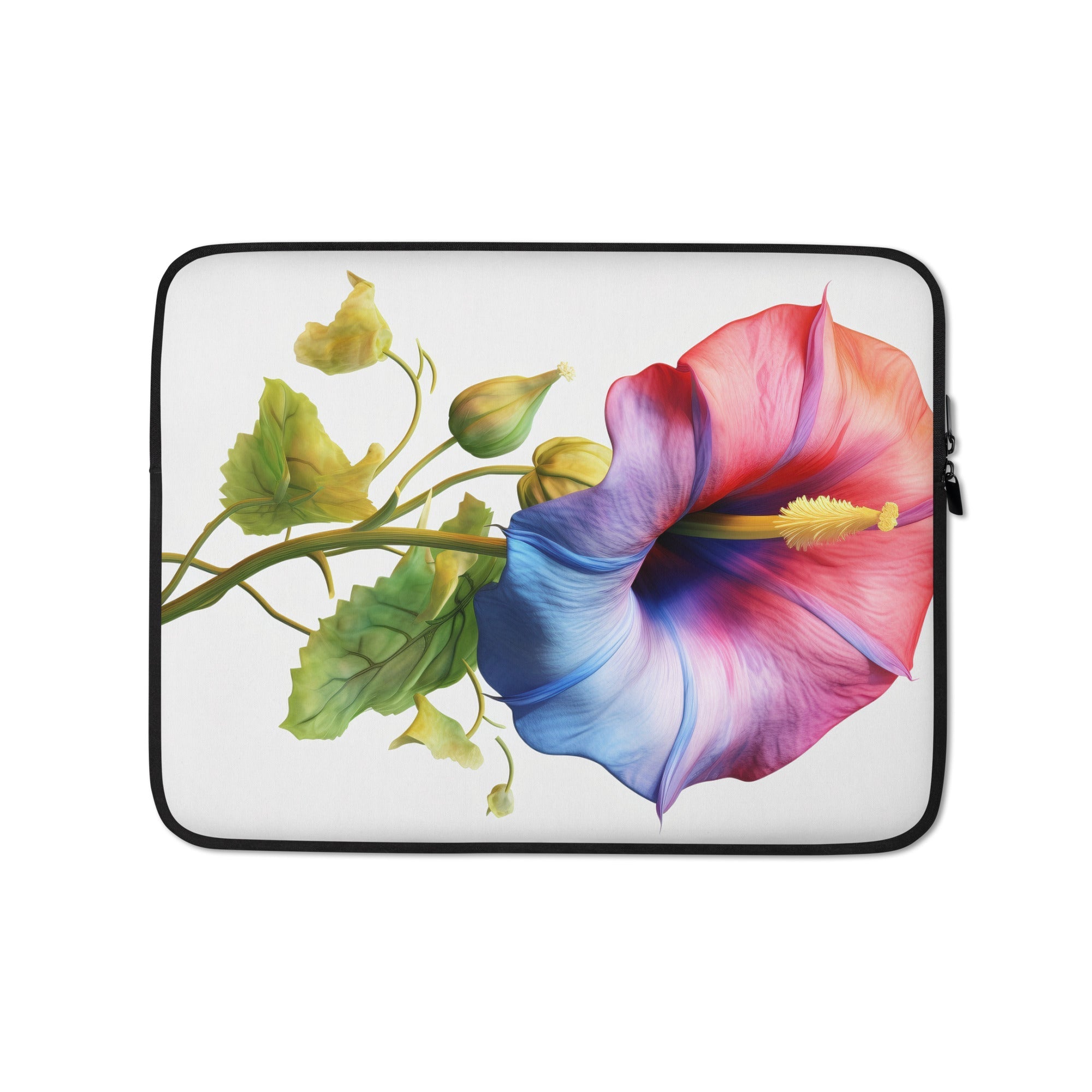 Morning Glory Flower Laptop Sleeve by Visual Verse - Image 2