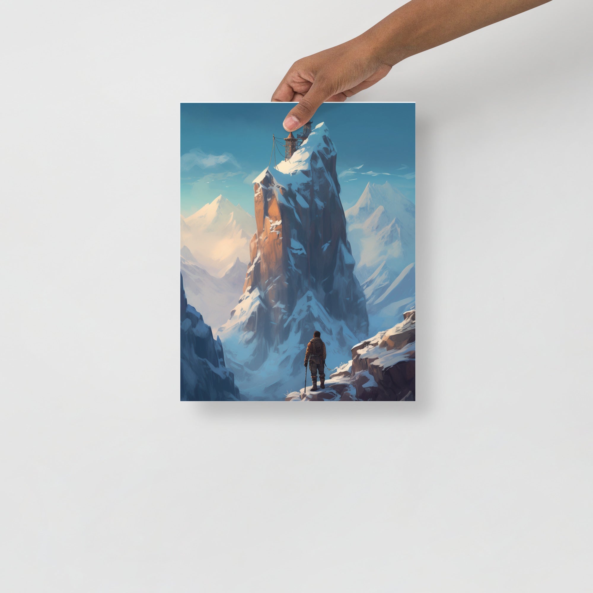 Mountain Peak Adventure Art Poster by Visual Verse - Image 2