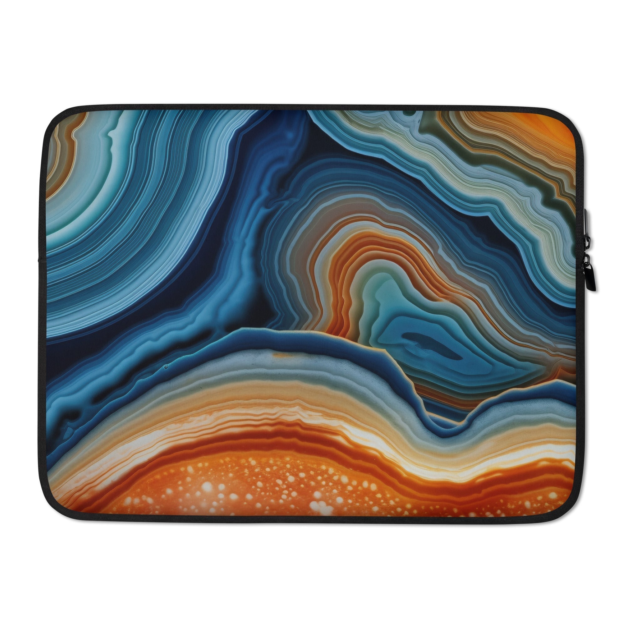 Multicolored Agate Rock Laptop Sleeve by Visual Verse - Image 1