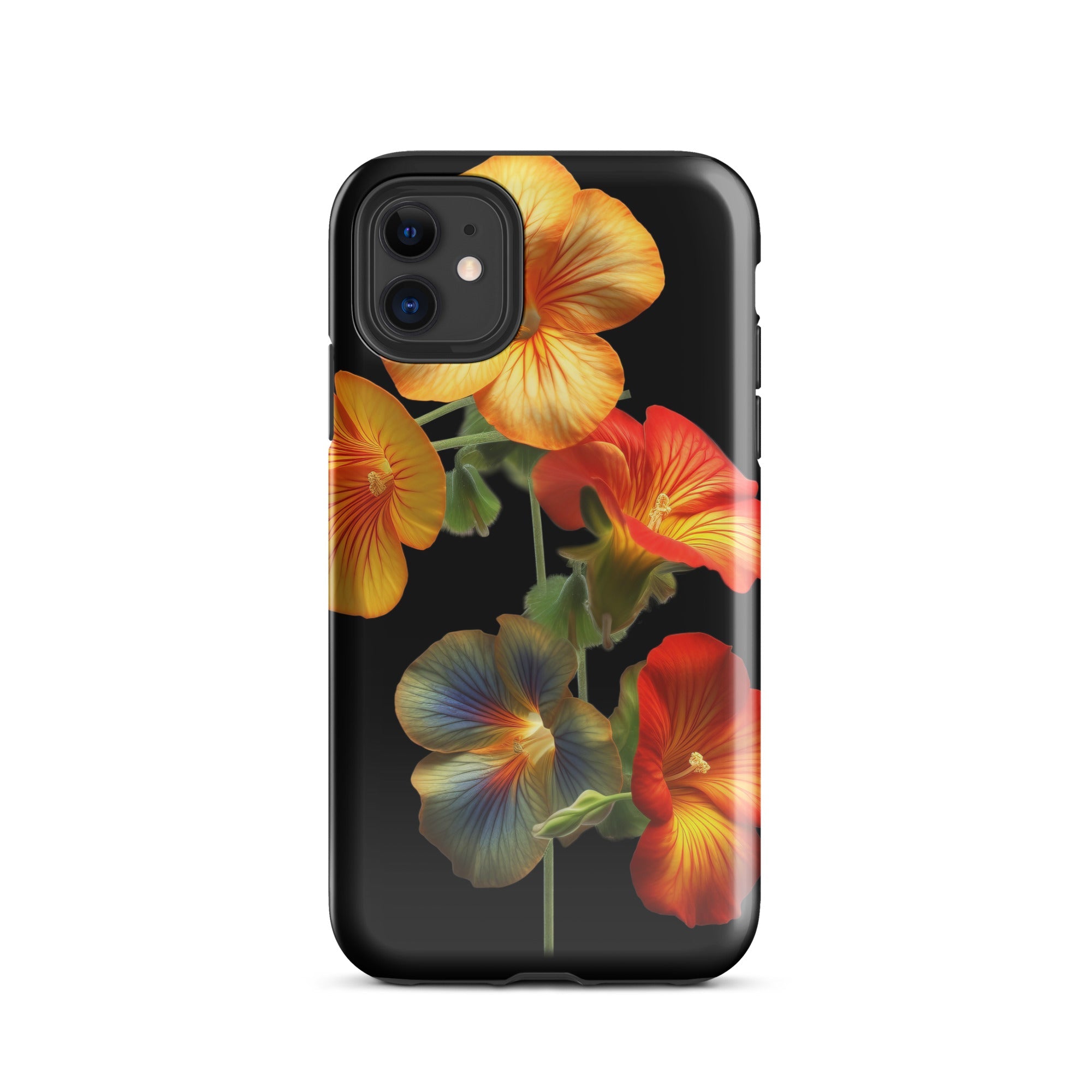 Multiple Nasturtium Flower iPhone Case by Visual Verse - Image 1