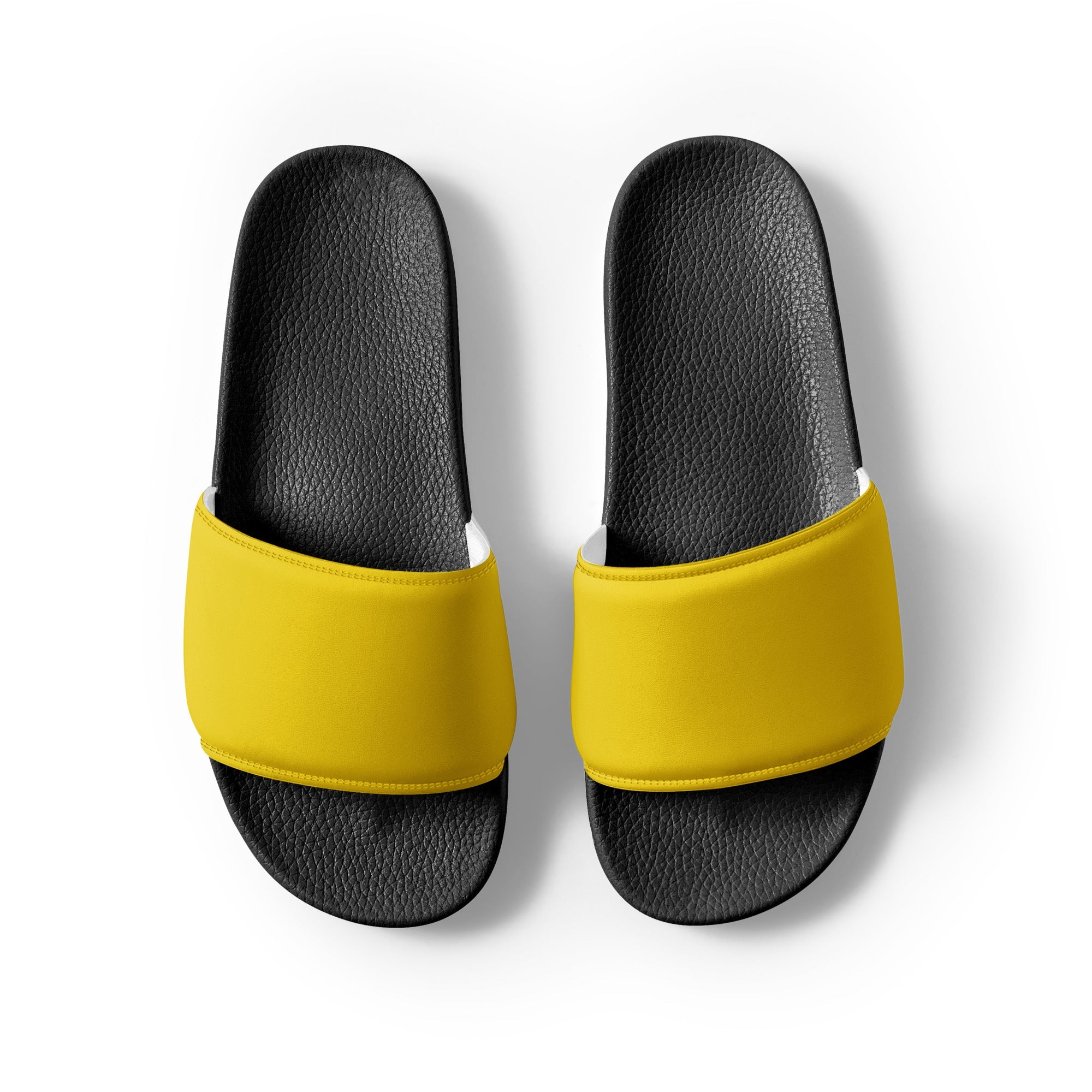 Munsell Yellow Color Men's Slides by Visual Verse - Image 2