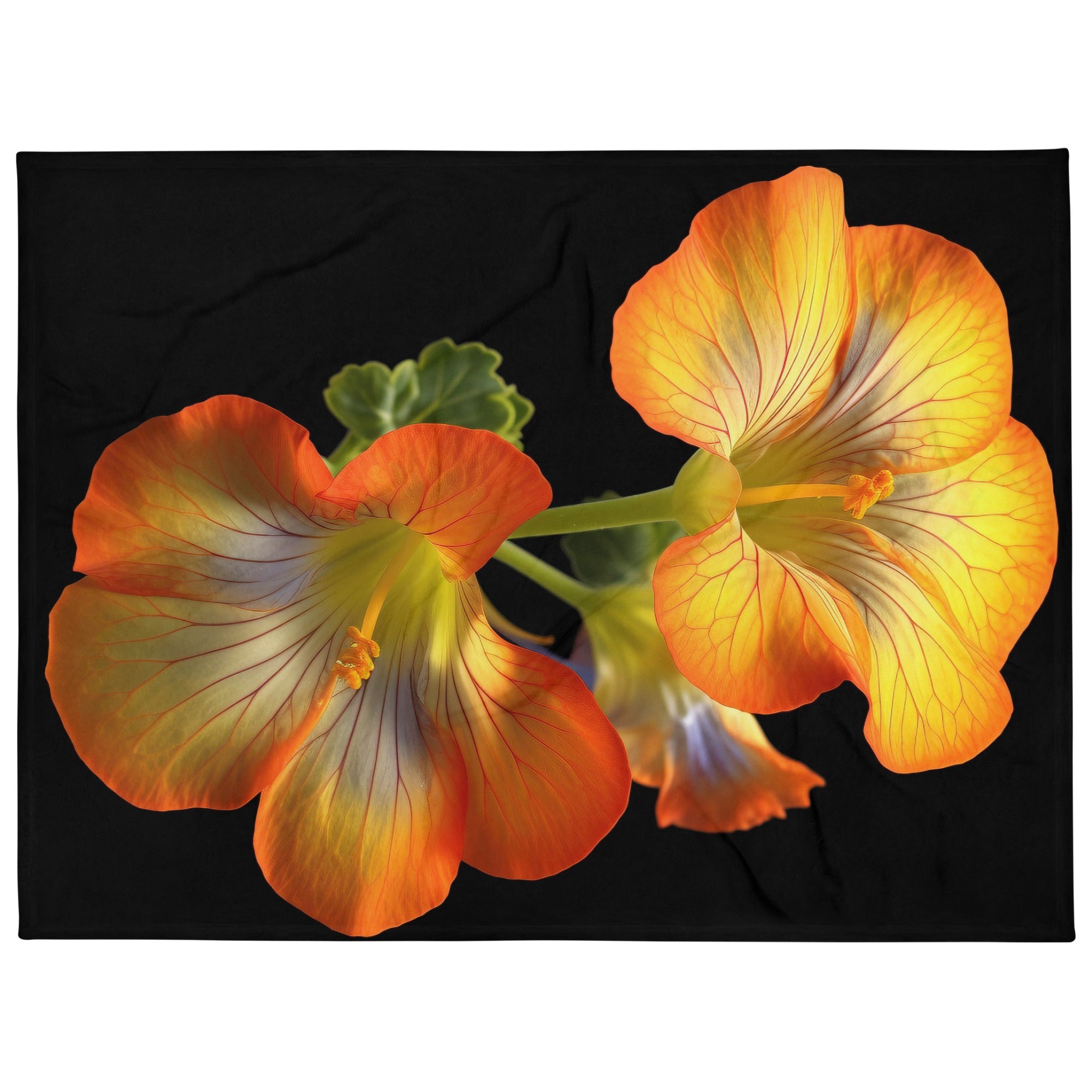 Nasturtium Flower Blanket by Visual Verse - Image 1