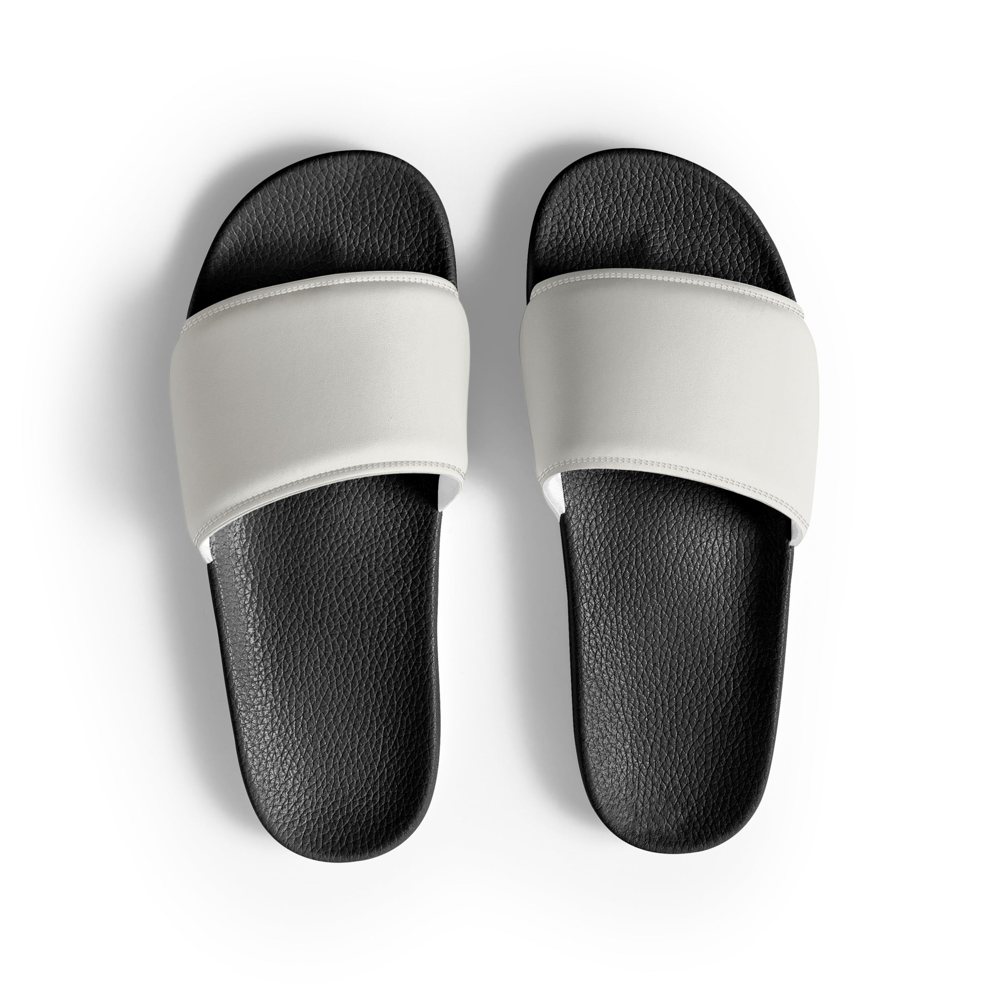 Natural White Color Men's Slides by Visual Verse - Image 1