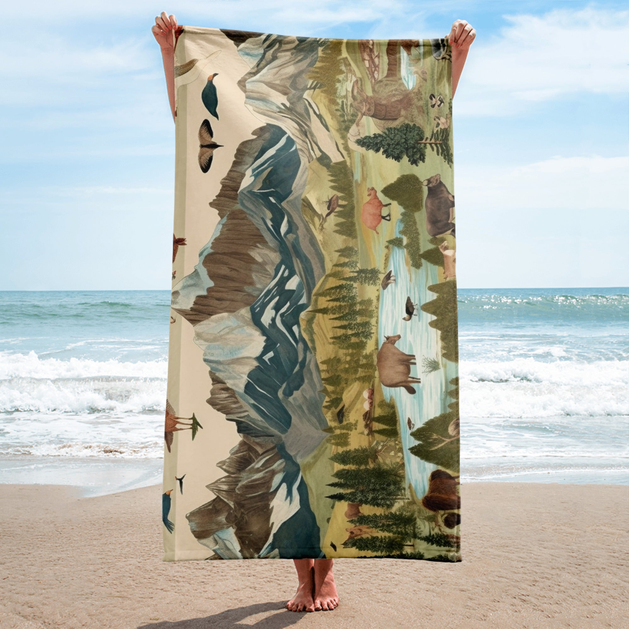 Nature'S Beauty Beach Towel - National Parks Print by Visual Verse - Image 1