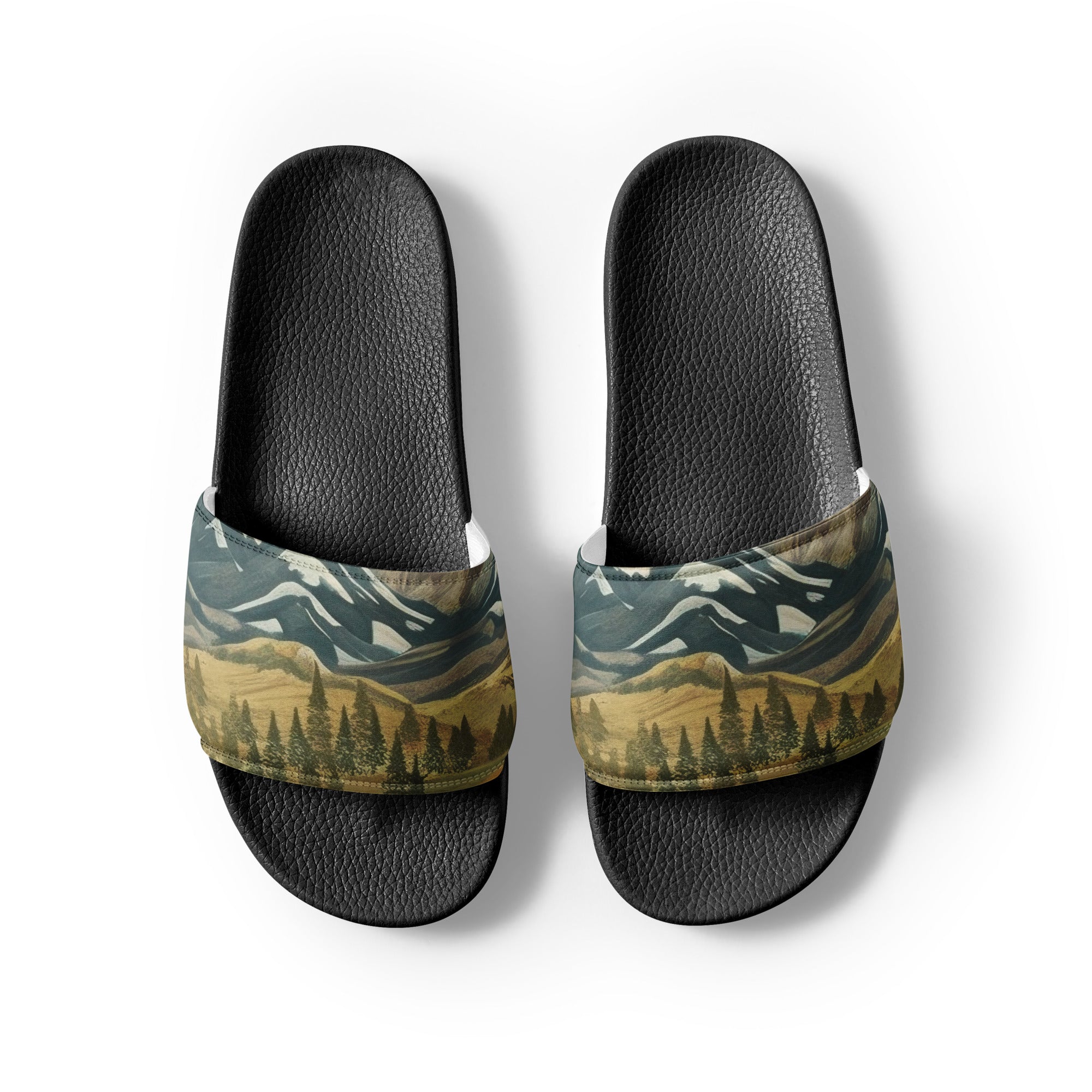 Nature's Beauty Men's Slides - National Parks Print by Visual Verse - Image 2