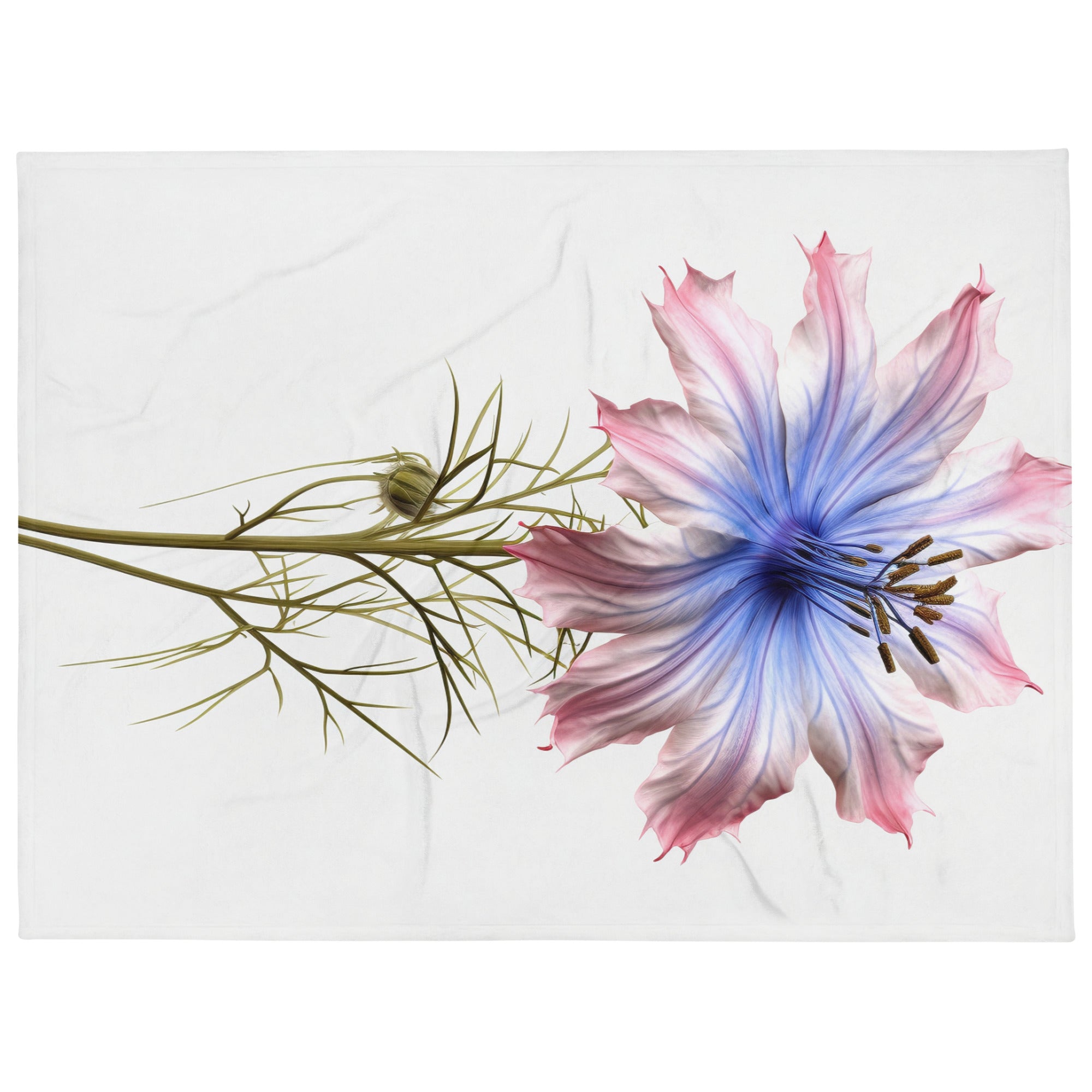 Nigella Flower Blanket by Visual Verse - Image 1