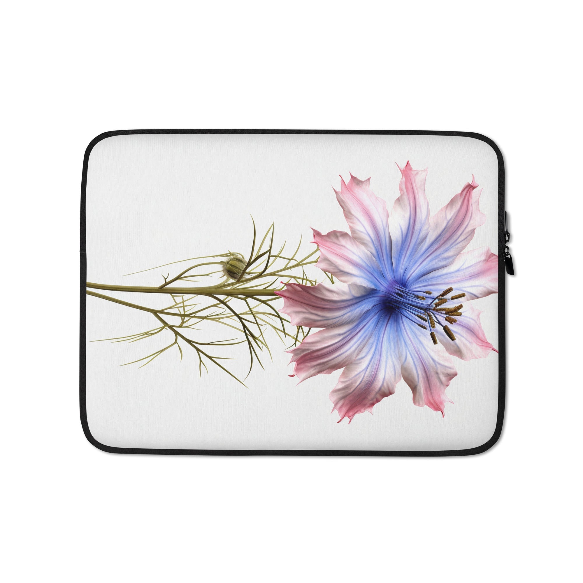 Nigella Flower Laptop Sleeve by Visual Verse - Image 2