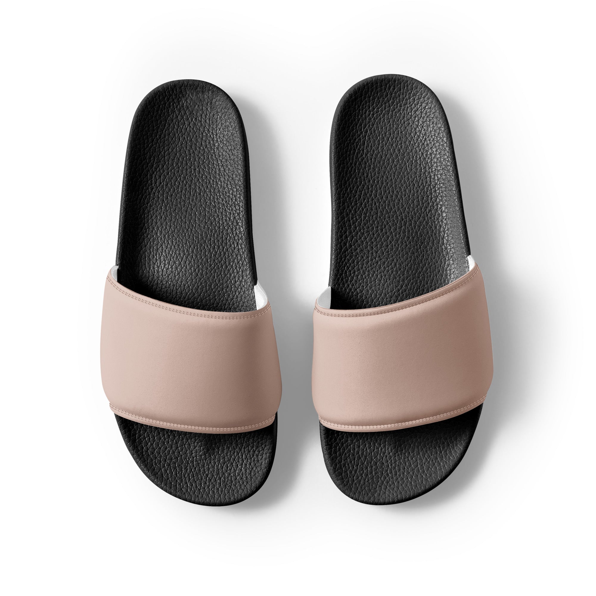 Nude Pink Color Men's Slides by Visual Verse - Image 2