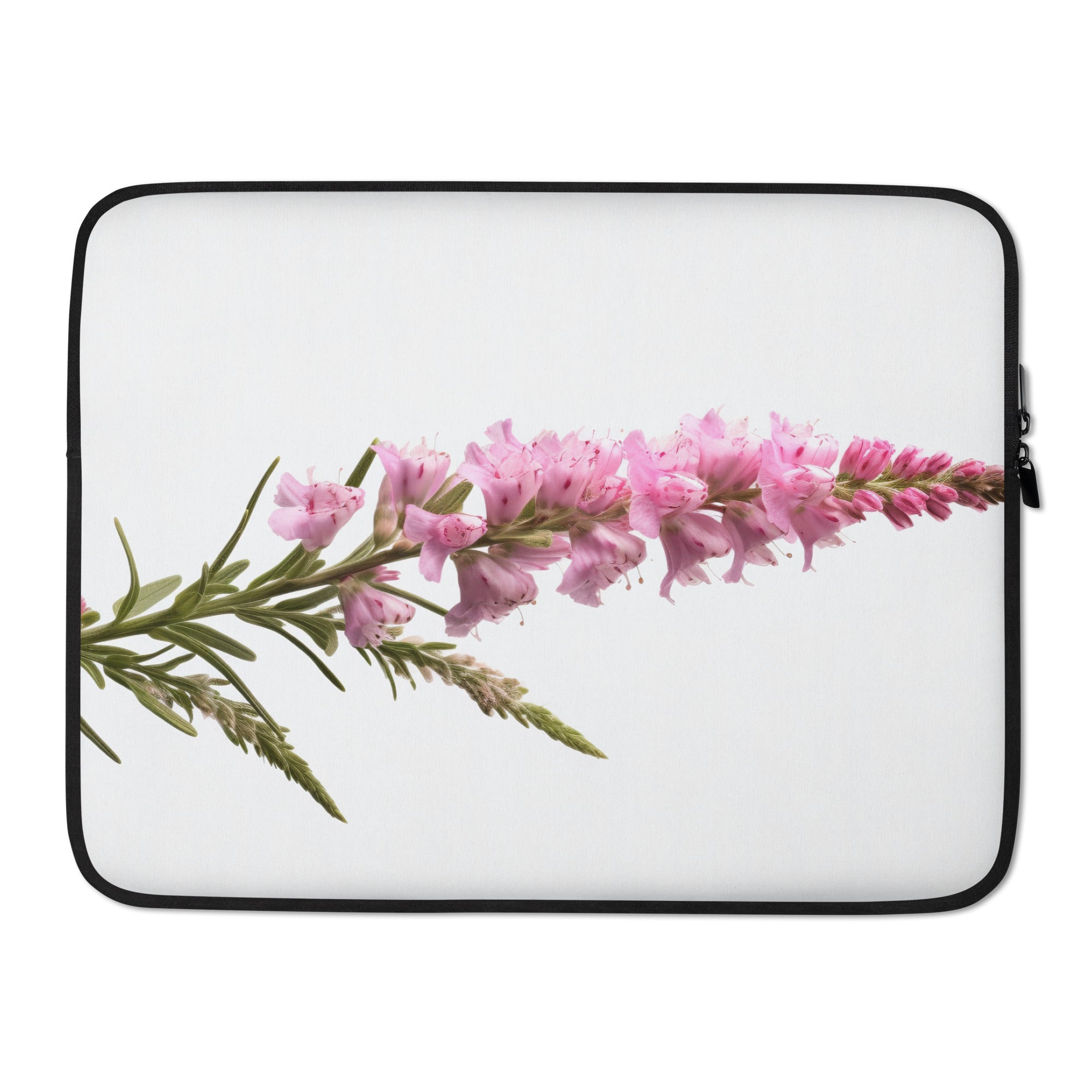 Obedient Plant Flower Laptop Sleeve by Visual Verse - Image 1