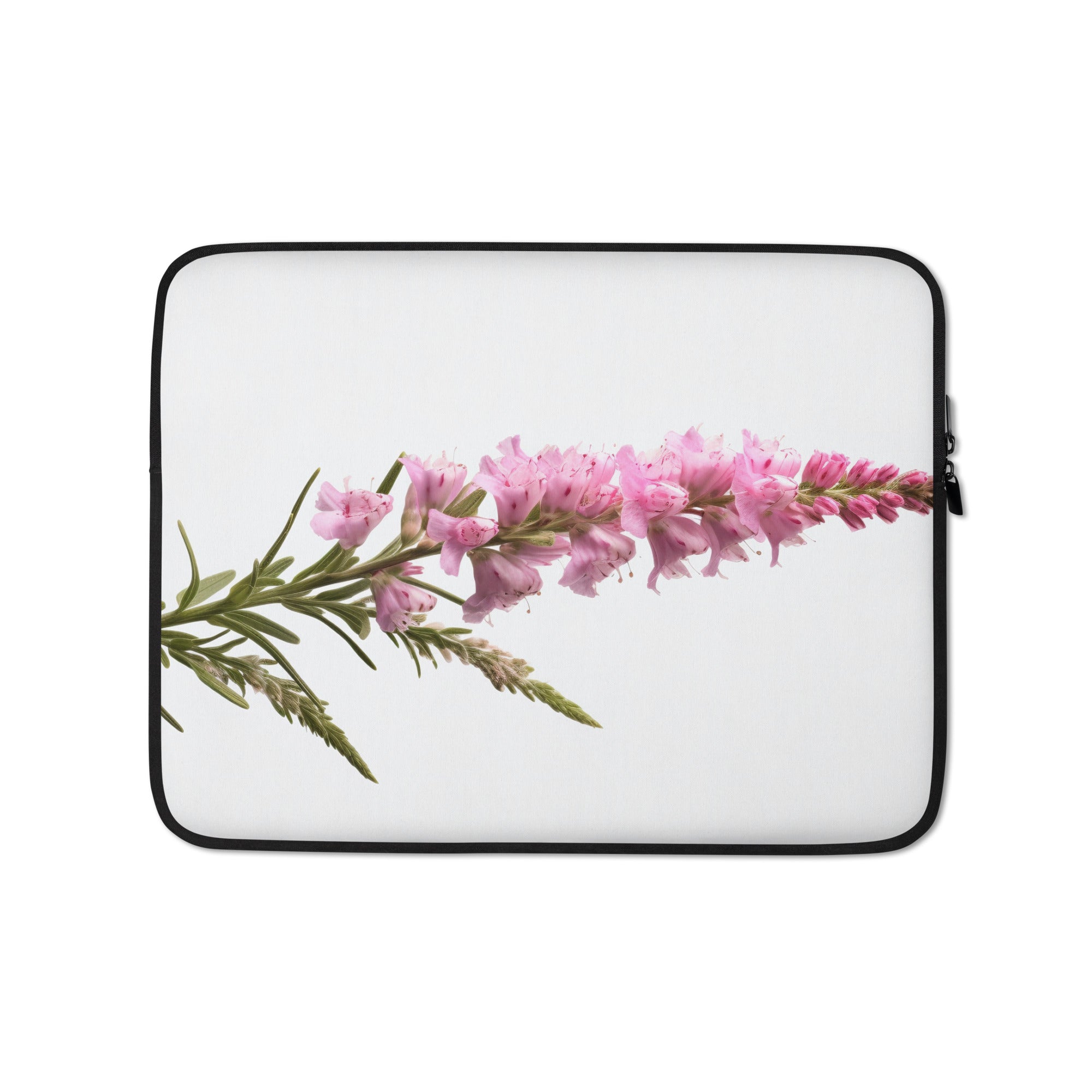 Obedient Plant Flower Laptop Sleeve by Visual Verse - Image 2