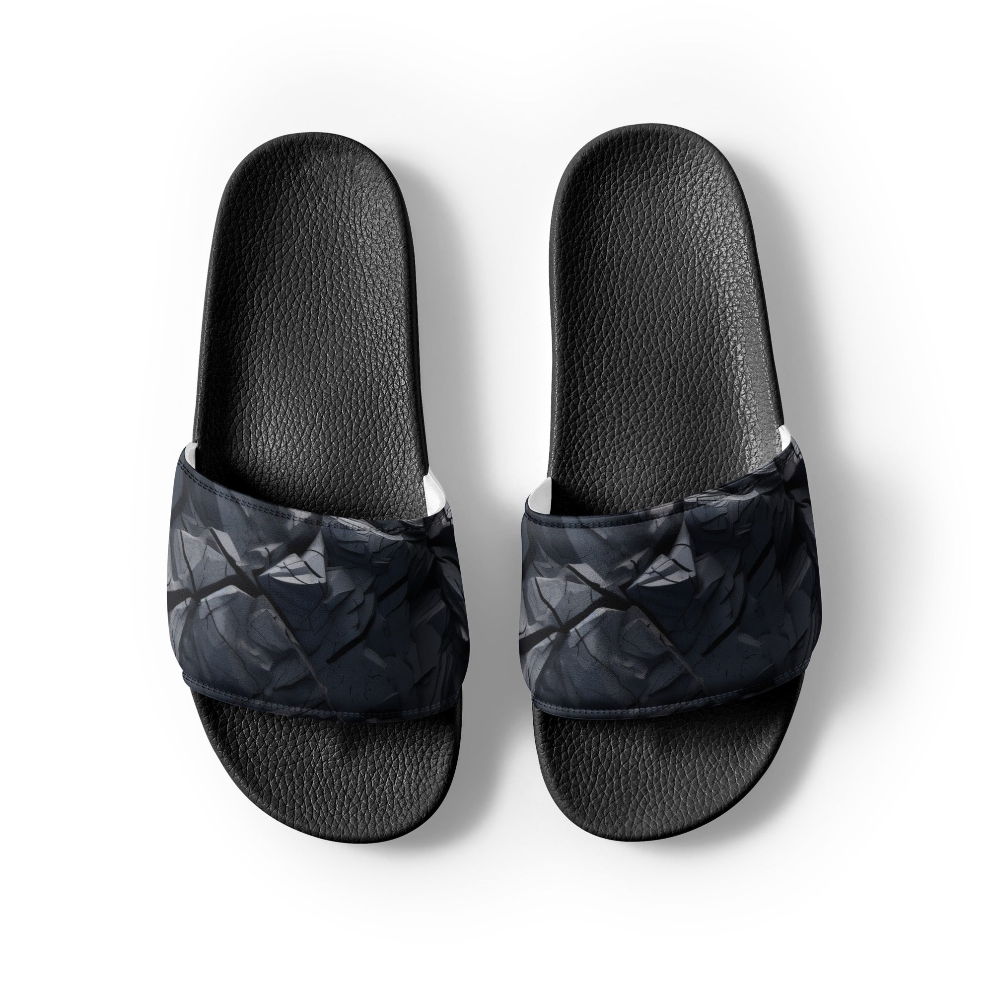 Obsidian Rock Men's Slides by Visual Verse - Image 2