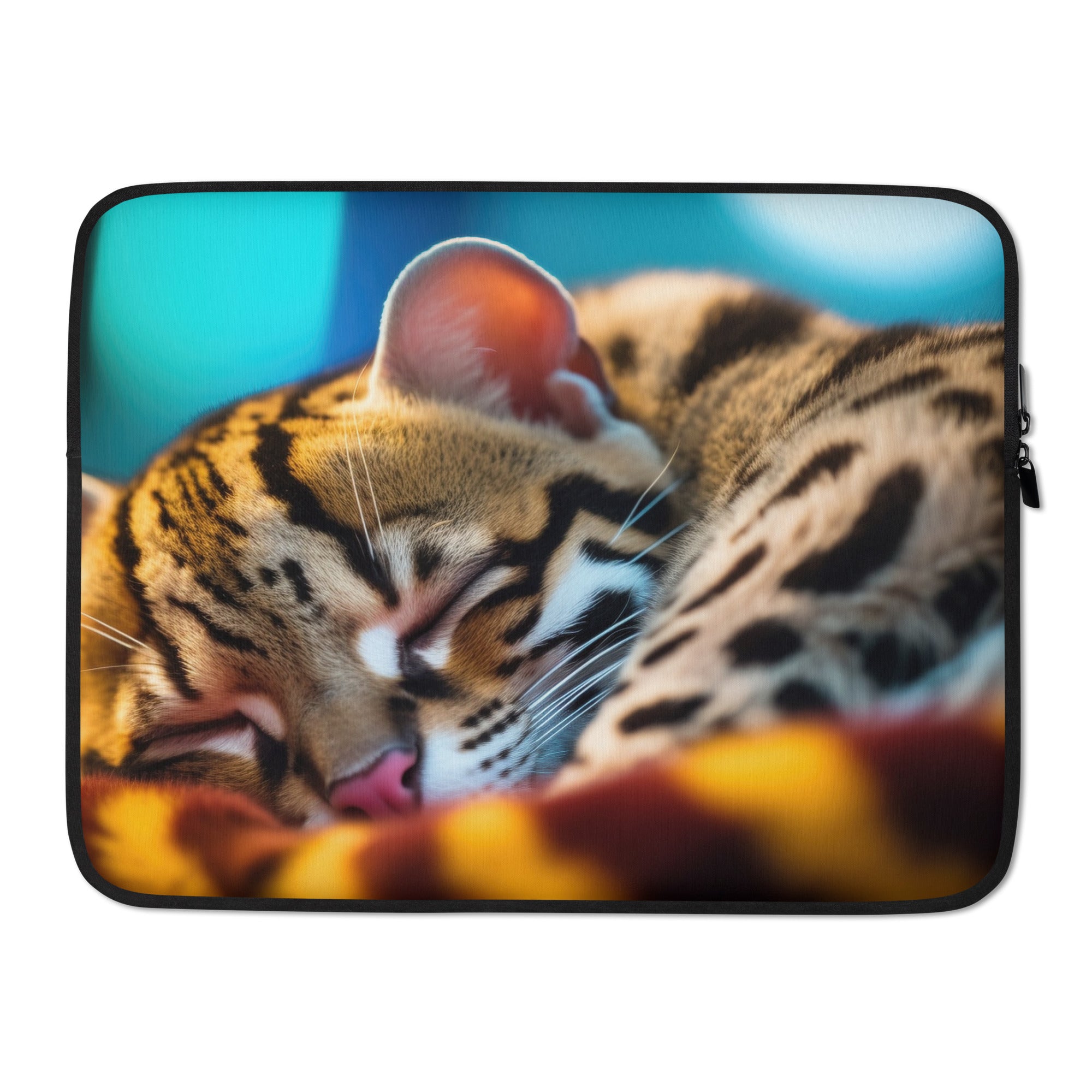 Ocelot Fur Laptop Sleeve by Visual Verse - Image 1