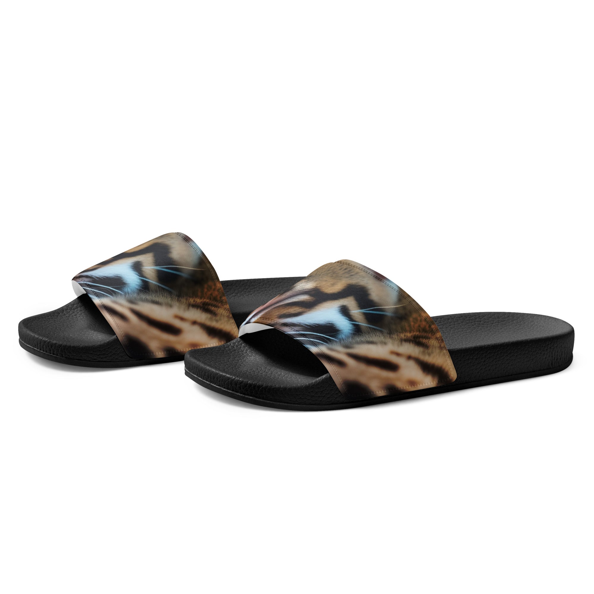 Ocelot Fur Men's Slides by Visual Verse - Image 3