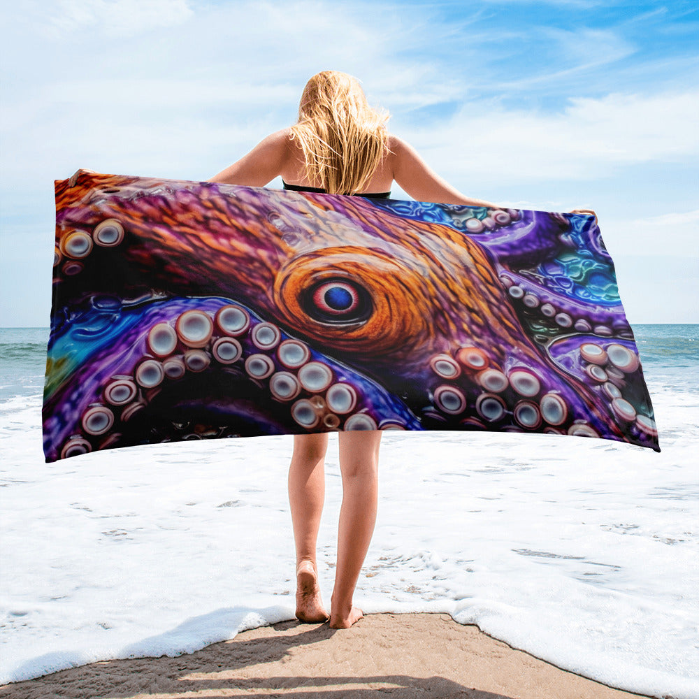 Octopus Beach Towel by Visual Verse - Image 2