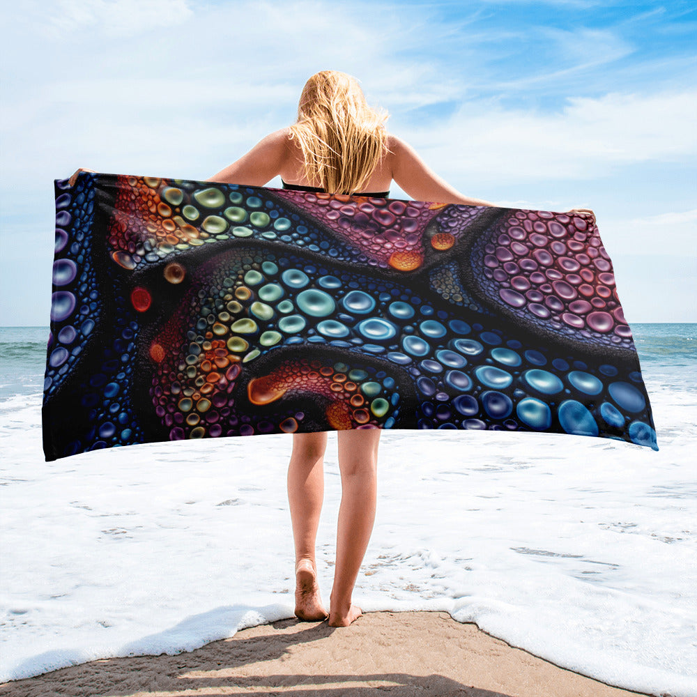 Octopus Skin Beach Towel by Visual Verse - Image 2