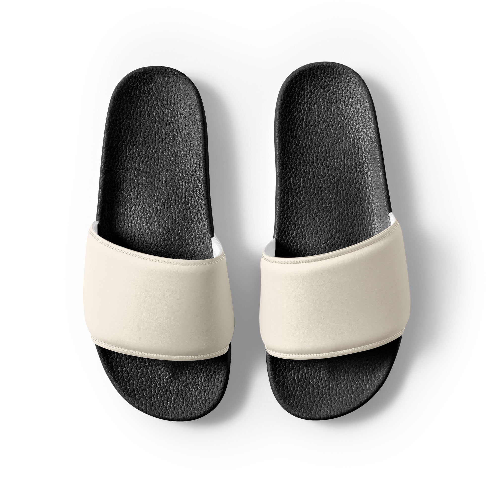 Old Lace Color Men's Slides by Visual Verse - Image 2