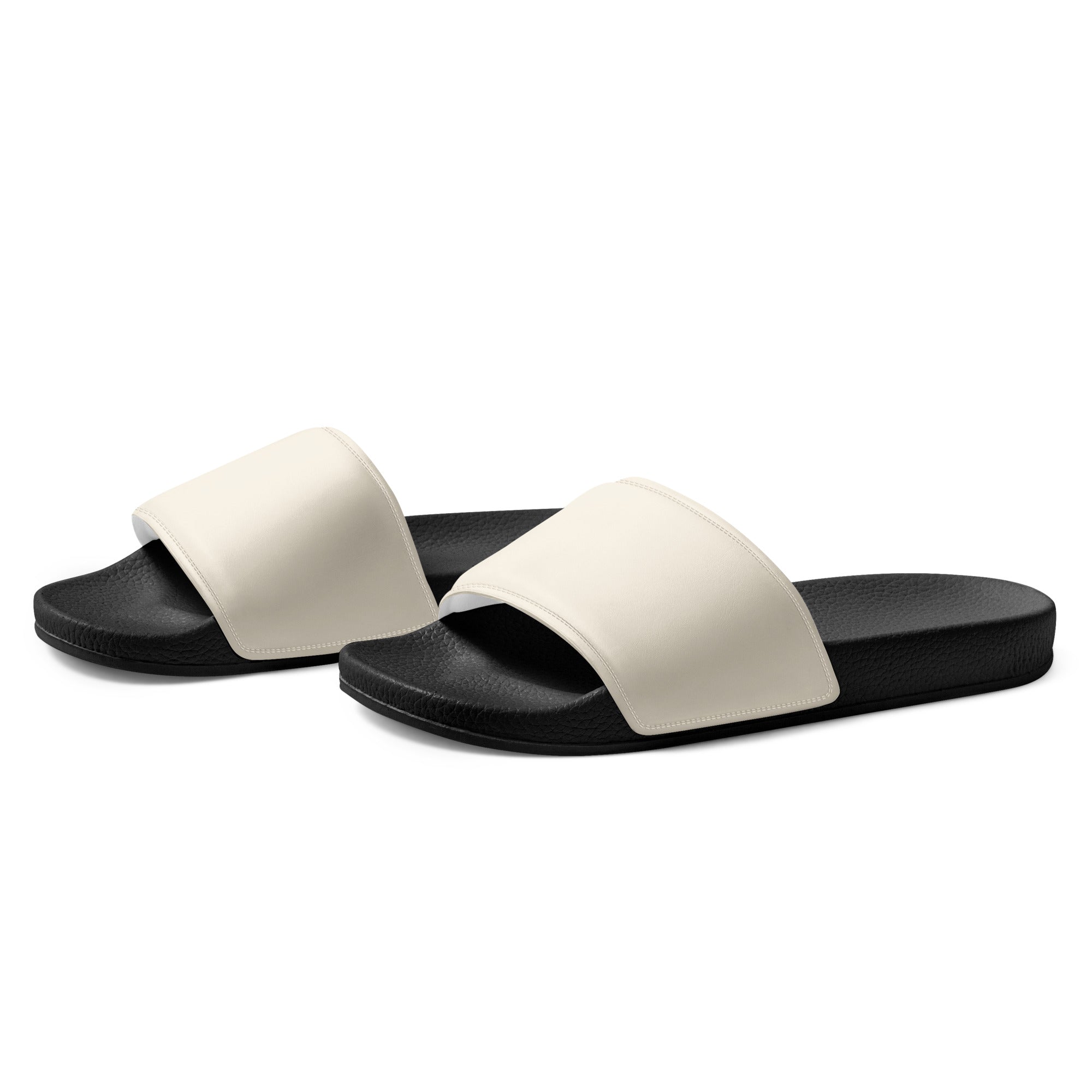 Old Lace Color Men's Slides by Visual Verse - Image 3