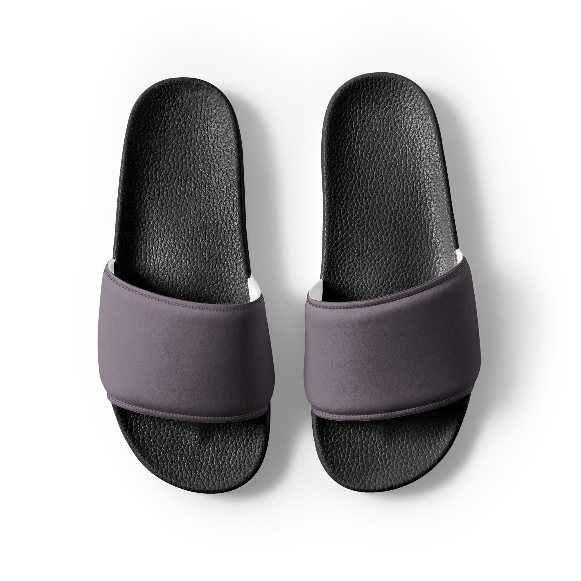 Old Lavender Color Men's Slides by Visual Verse - Image 2