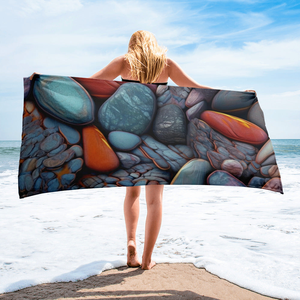 Opal Rock Beach Towel by Visual Verse - Image 2