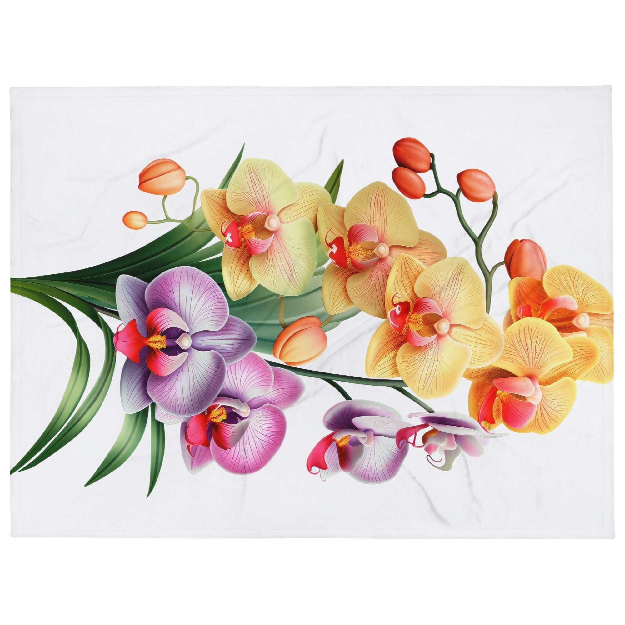 Orchid Flower Blanket by Visual Verse - Image 1